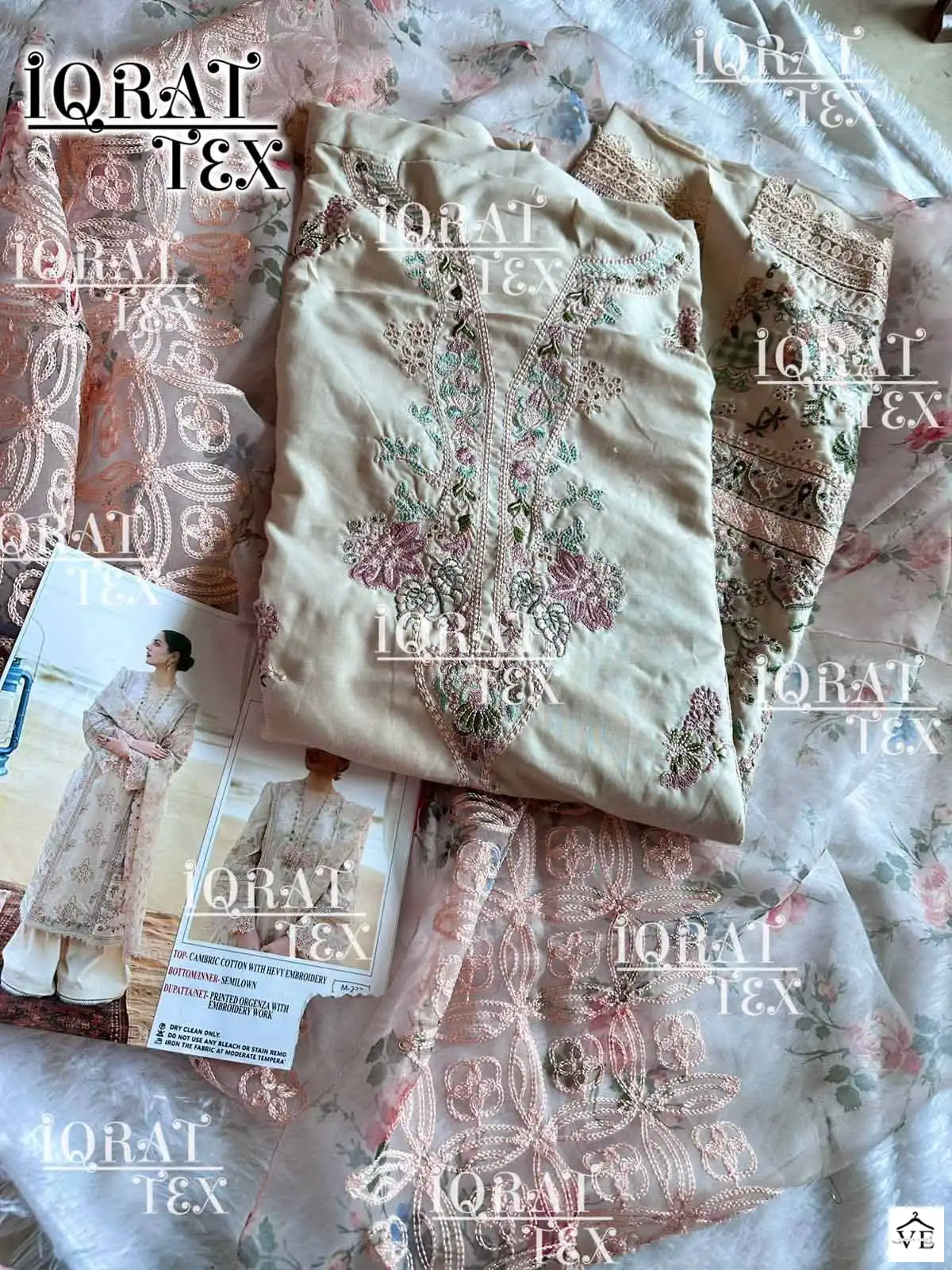 Iqrat Tex iQ-01 Pure Cotton Wholesale Pakistani Suit — Wholesale Salwar Suits, MPA wholesale from Surat — view 2