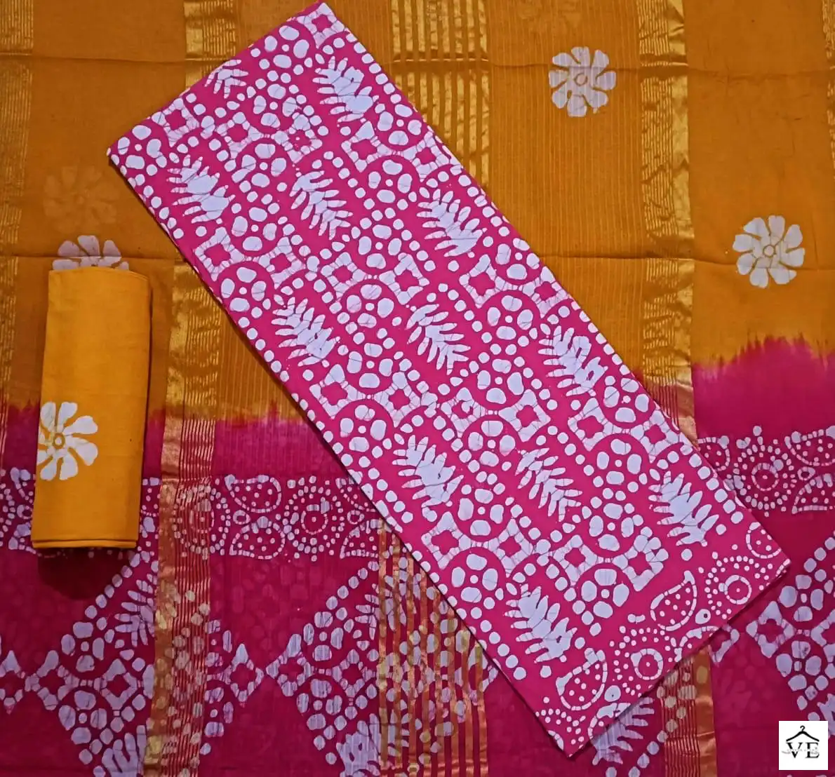Jj Popllin Wax Batik Suits Cotton Wholesale Salwar Suit Catalog — Wholesale Salwar Suits, MPA wholesale from Surat - Gallery Image 2