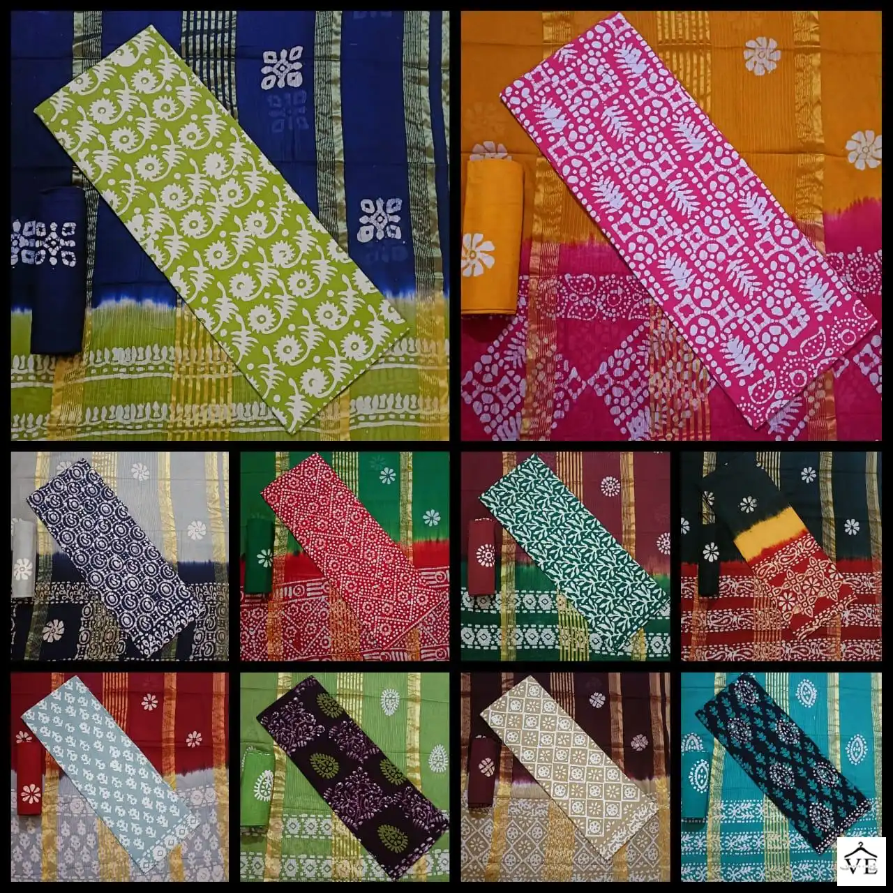 Jj Popllin Wax Batik Suits Cotton Wholesale Salwar Suit Catalog — Wholesale Salwar Suits, MPA wholesale from Surat - Gallery Image 12