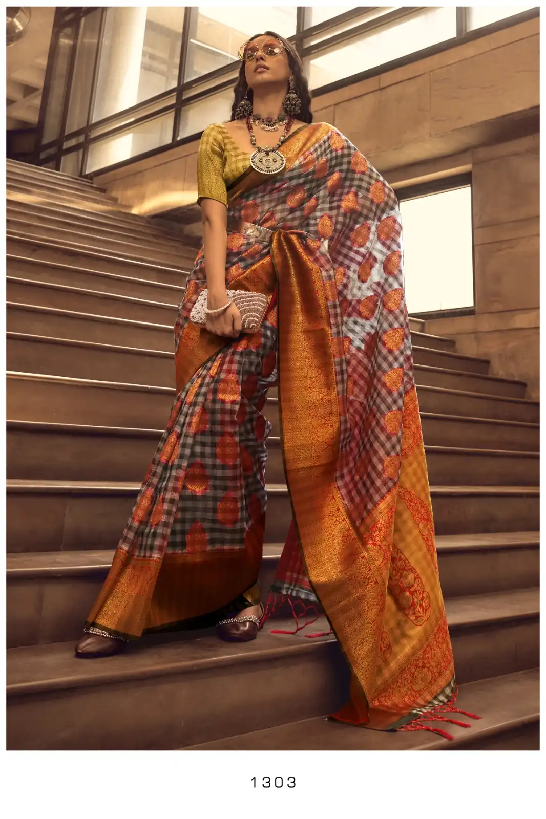 RF 1300 Series Handloom Weaving Silk Wholesale Sarees — Wholesale Sarees, MPA wholesale from Surat - Gallery Image 5