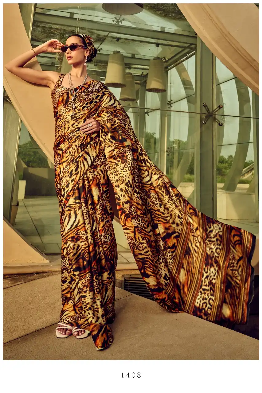 RF Fashion 1400 Series Satin Digital Wholesale Saree Catalog — Wholesale Sarees, MPA wholesale from Surat - Gallery Image 4