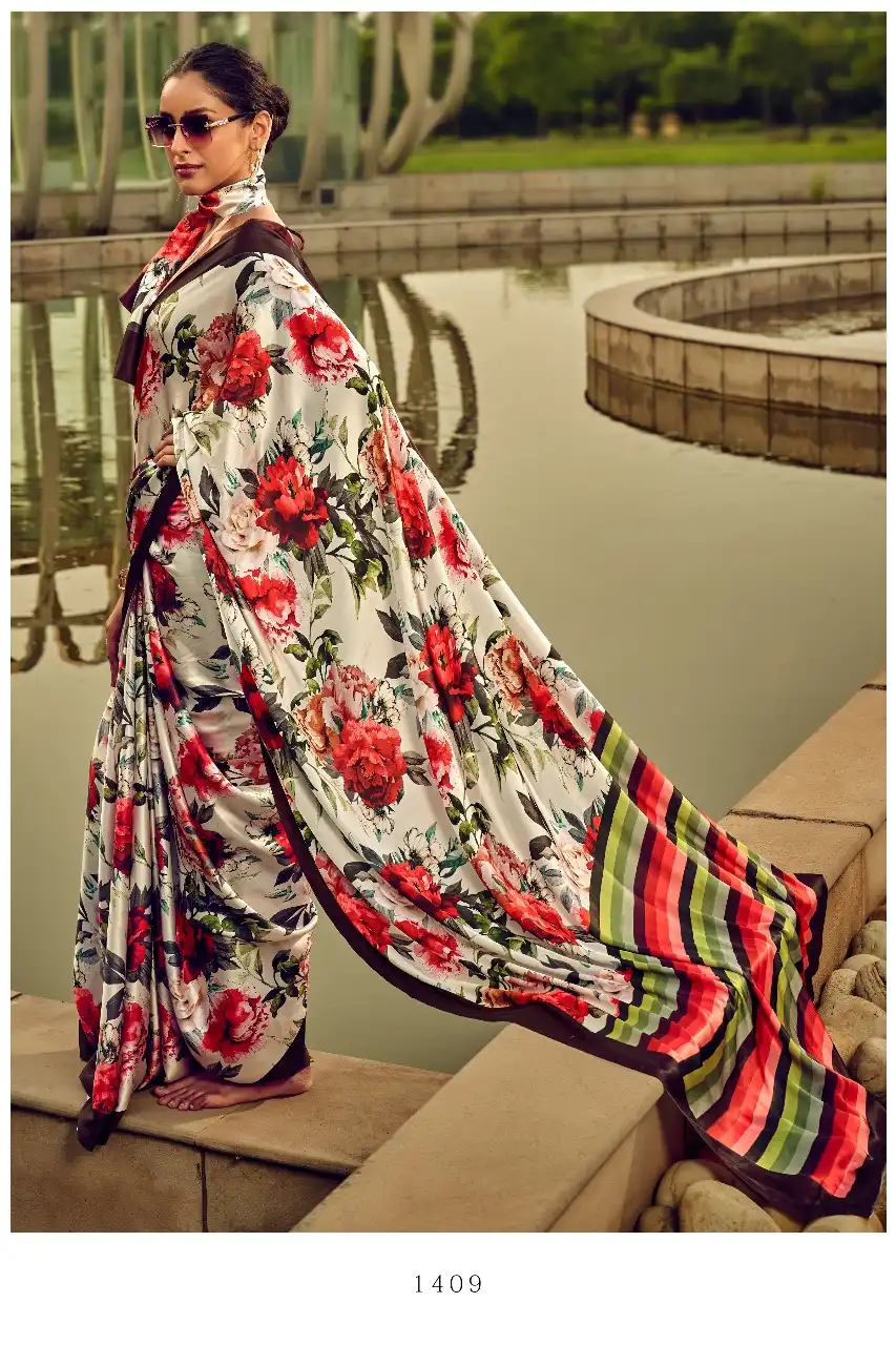 RF Fashion 1400 Series Satin Digital Wholesale Saree Catalog — Wholesale Sarees, MPA wholesale from Surat - Gallery Image 5
