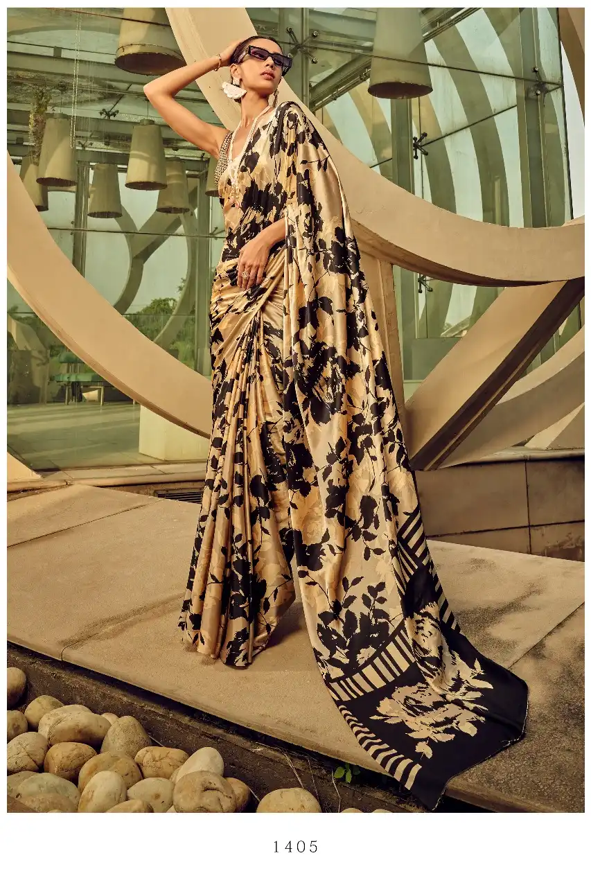 RF Fashion 1400 Series Satin Digital Wholesale Saree Catalog — Wholesale Sarees, MPA wholesale from Surat - Gallery Image 7