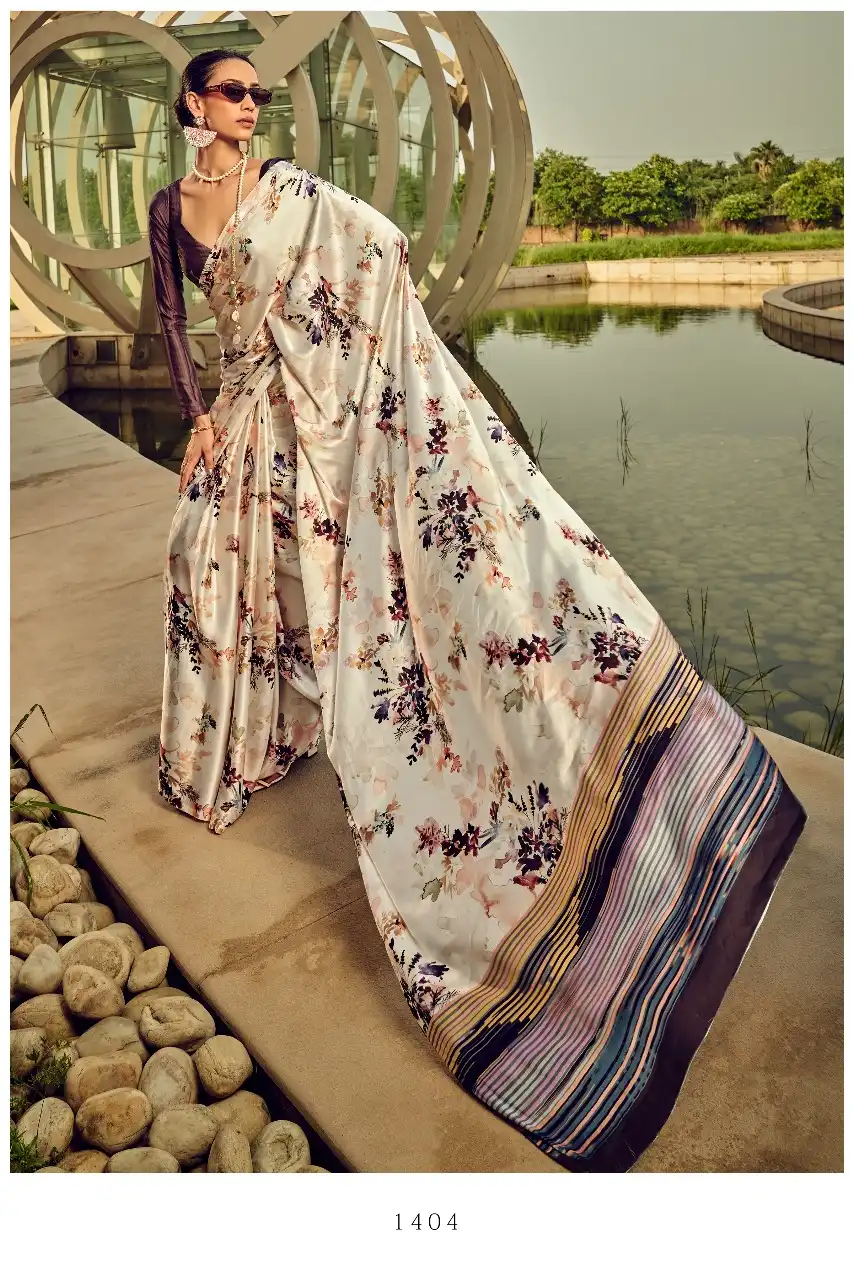 RF Fashion 1400 Series Satin Digital Wholesale Saree Catalog — Wholesale Sarees, MPA wholesale from Surat - Gallery Image 9