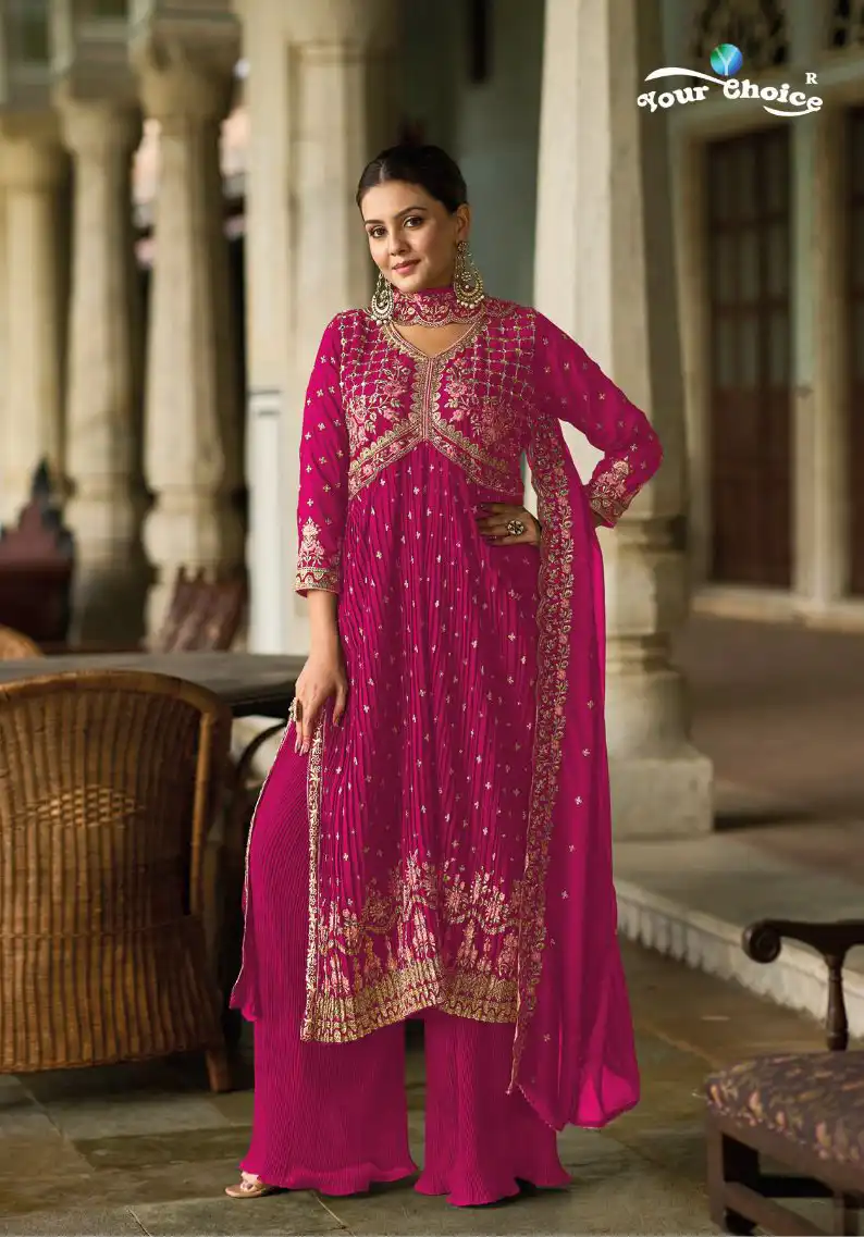 Your Choice Nasha Blooming Georgette Wholesale Designer Festive Wear Readymade Salwar Suit Catalog — Wholesale Salwar Suits, MPA wholesale from Surat - Gallery Image 2