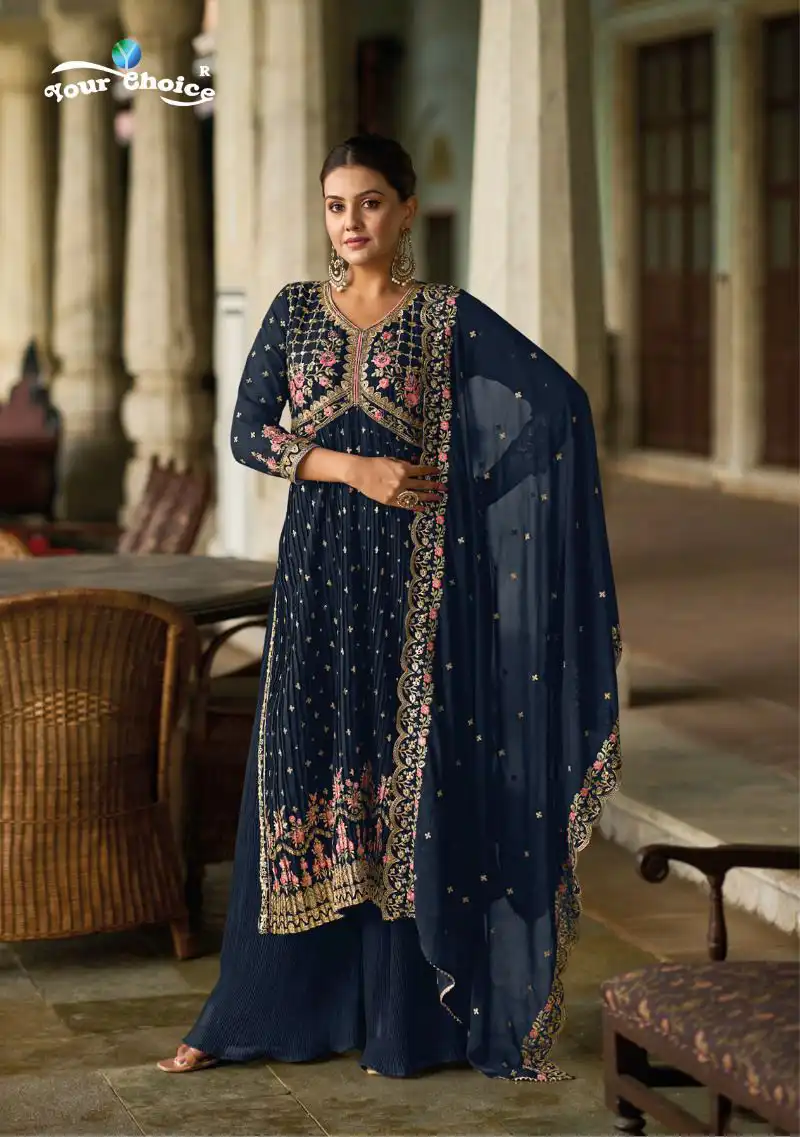 Your Choice Nasha Blooming Georgette Wholesale Designer Festive Wear Readymade Salwar Suit Catalog — Wholesale Salwar Suits, MPA wholesale from Surat - Gallery Image 3