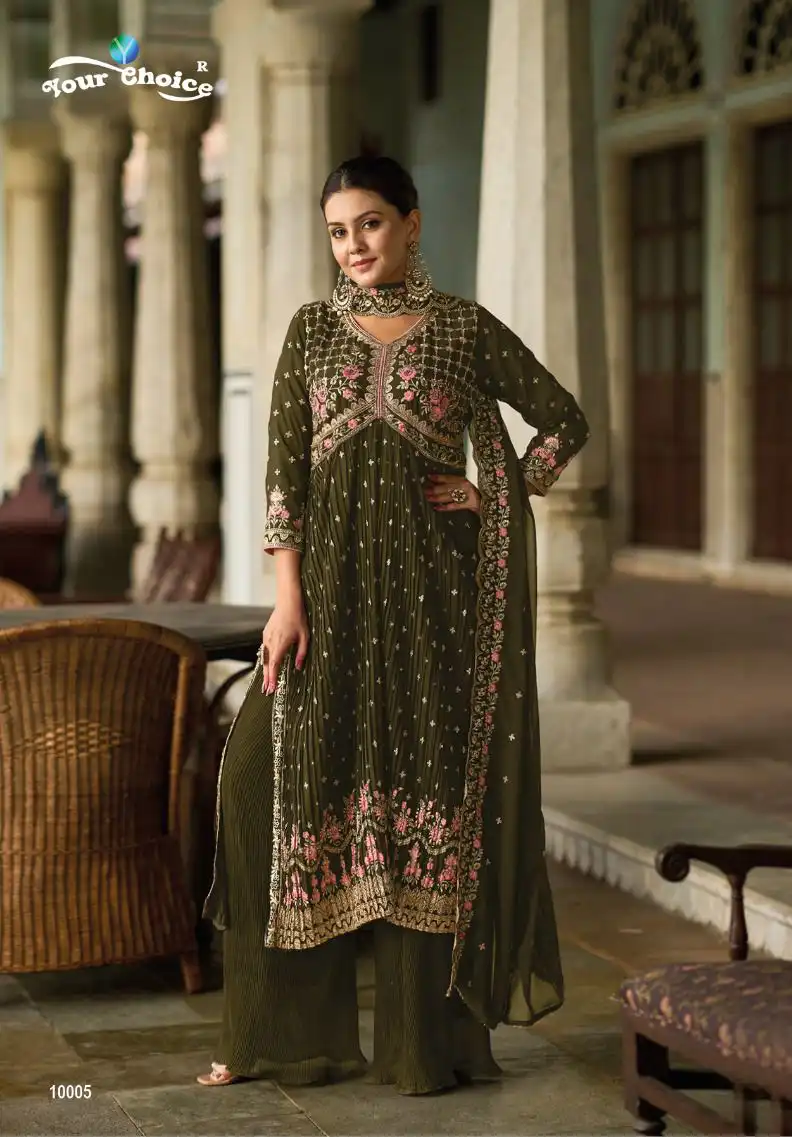 Your Choice Nasha Blooming Georgette Wholesale Designer Festive Wear Readymade Salwar Suit Catalog — Wholesale Salwar Suits, MPA wholesale from Surat - Gallery Image 4