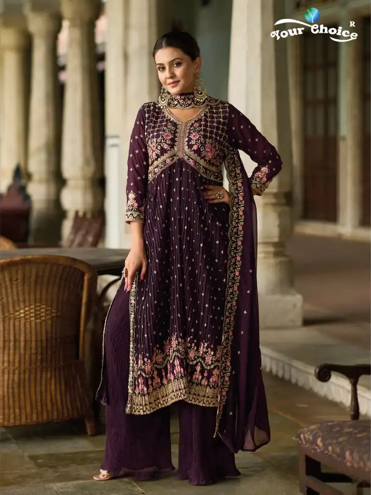 Your Choice Nasha Blooming Georgette Wholesale Designer Festive Wear Readymade Salwar Suit Catalog — Wholesale Salwar Suits, MPA wholesale from Surat - Gallery Image 6