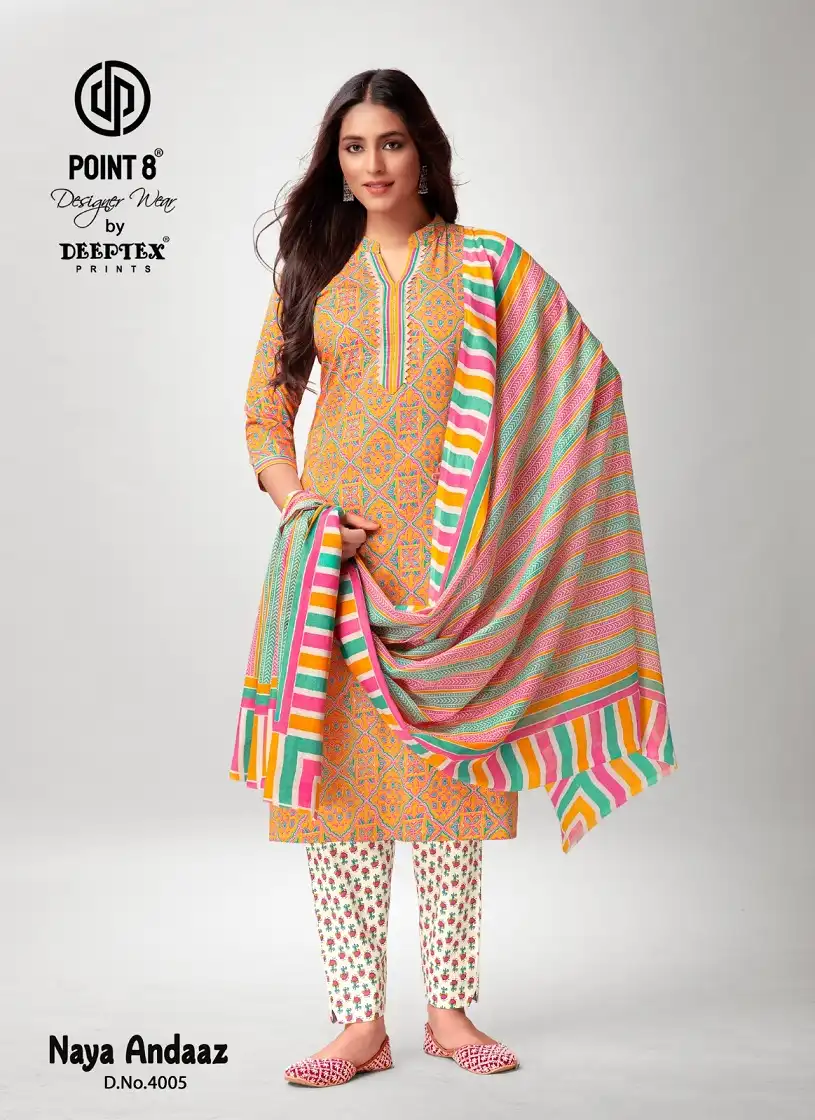Deeptex Naya Andaaz Vol 4 Cotton Wholesale Readymade Salwar Suit Catalog — Wholesale Salwar Suits, Deeptex wholesale from Surat — view 10