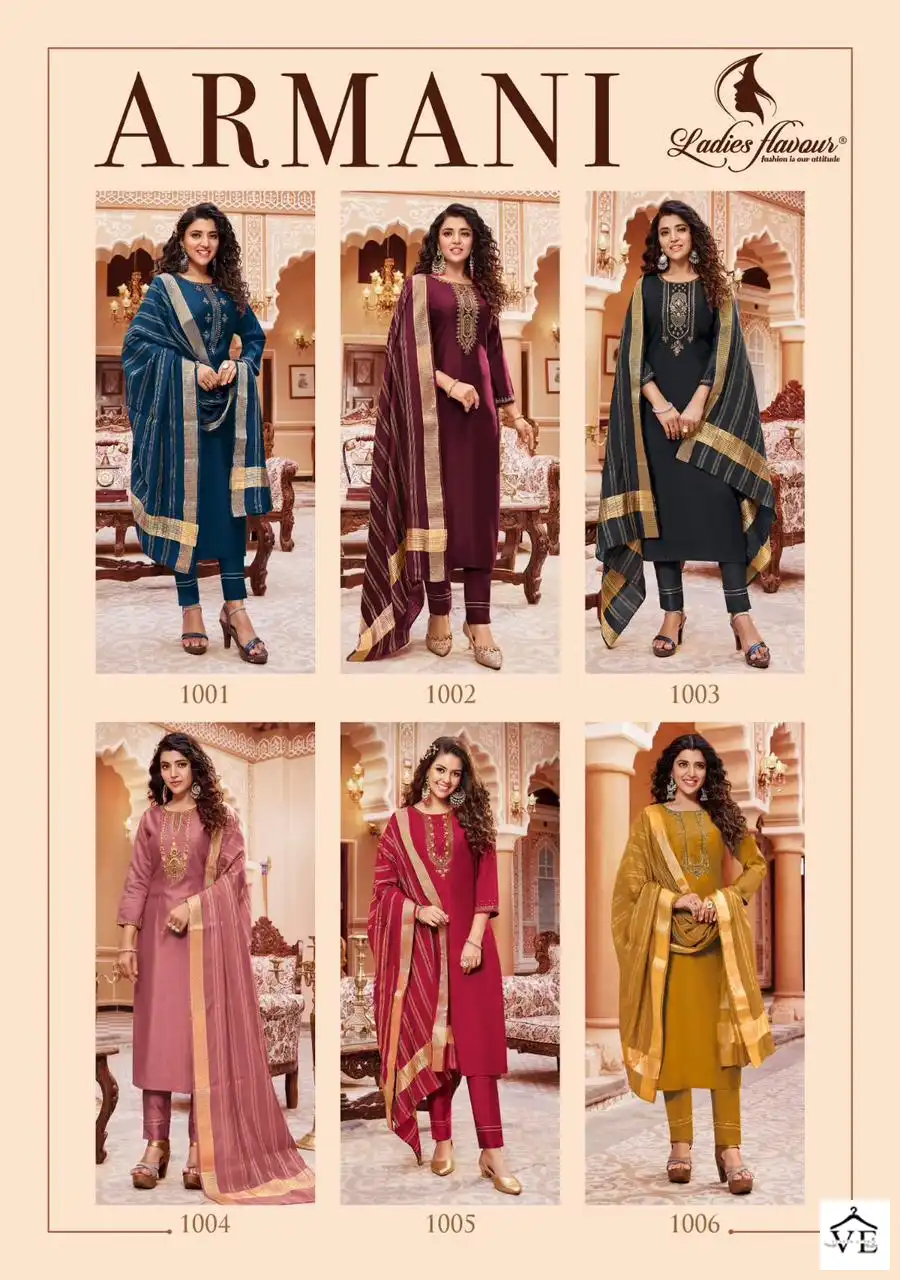Ladies Flavour Armani Viscose Wholesale Readymade Salwar Suit Catalog — Wholesale Salwar Suits, MPA wholesale from Surat — view 7