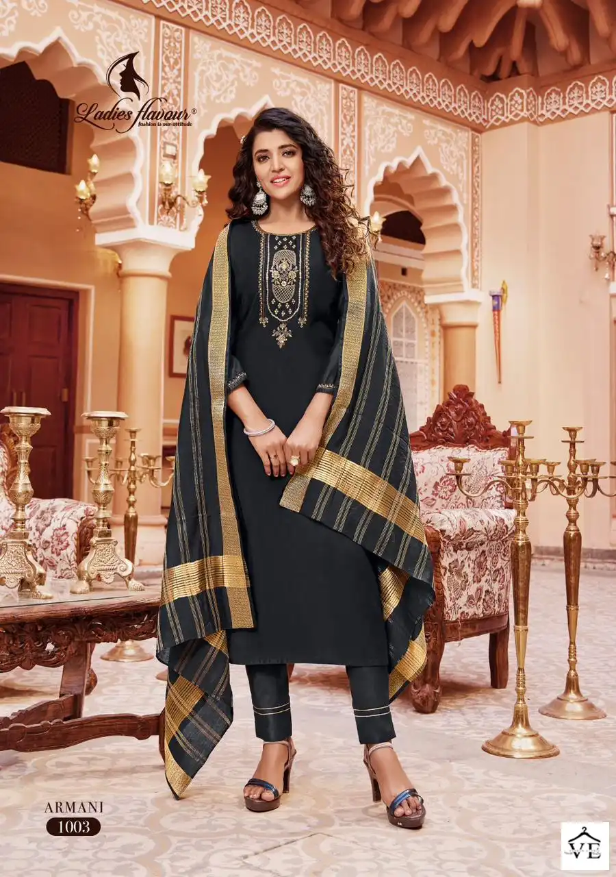Ladies Flavour Armani Viscose Wholesale Readymade Salwar Suit Catalog — Wholesale Salwar Suits, MPA wholesale from Surat - Gallery Image 6