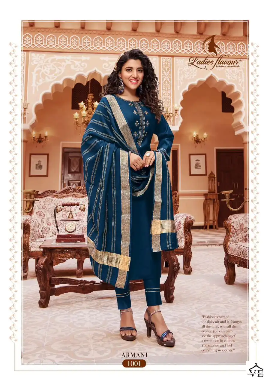 Ladies Flavour Armani Viscose Wholesale Readymade Salwar Suit Catalog — Wholesale Salwar Suits, MPA wholesale from Surat - Gallery Image 2