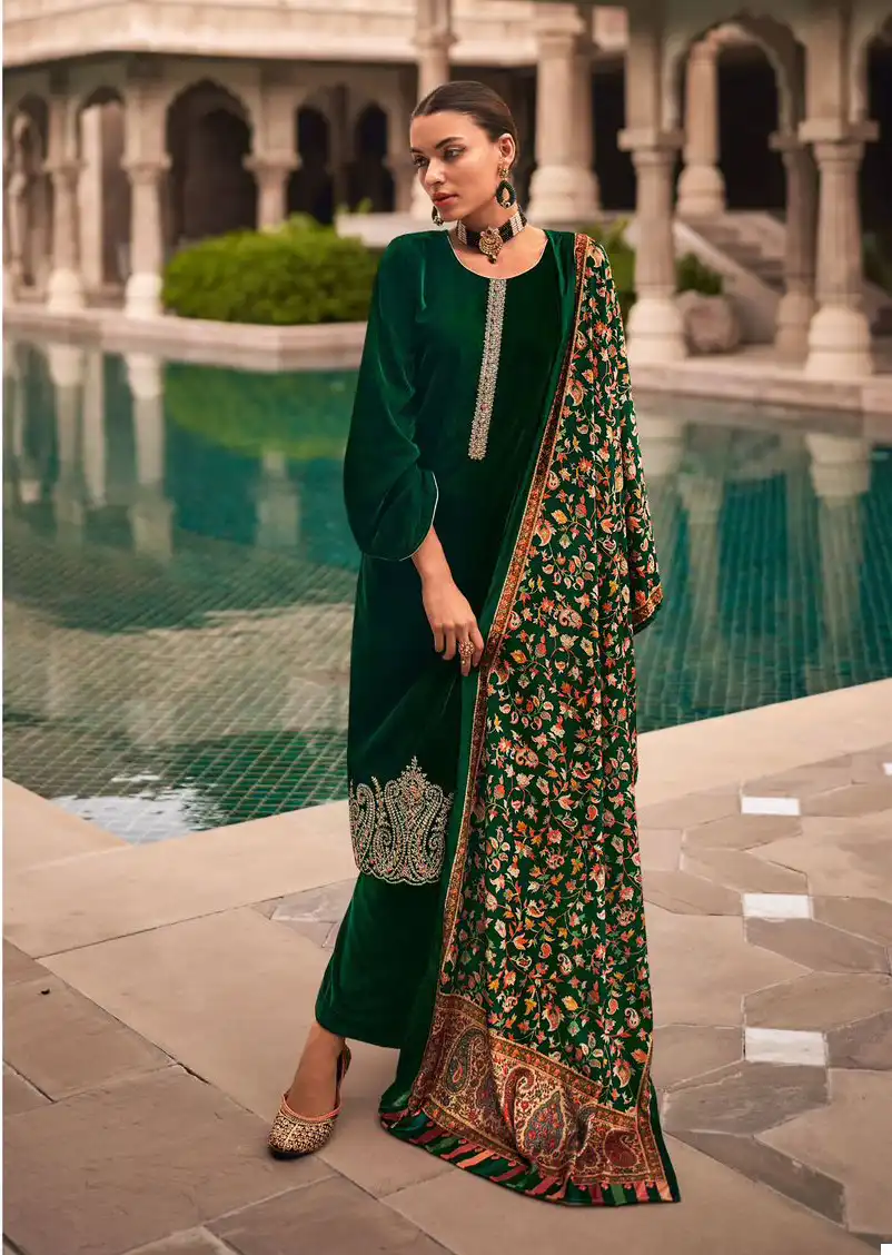 Mumtaz Art Numaish Velvet Wholesale Embroidery Winter Wear Salwar Suit Catalog — Wholesale Salwar Suits, MPA wholesale from Surat - Gallery Image 5