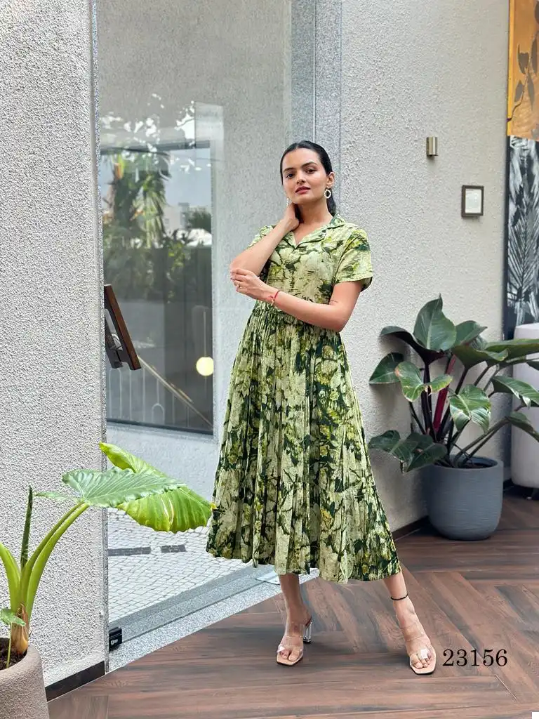 VE 23157 Pure Cambric Cotton Wholesale One Piece Set Catalog — Wholesale Kurtis, MPA wholesale from Surat — view 2