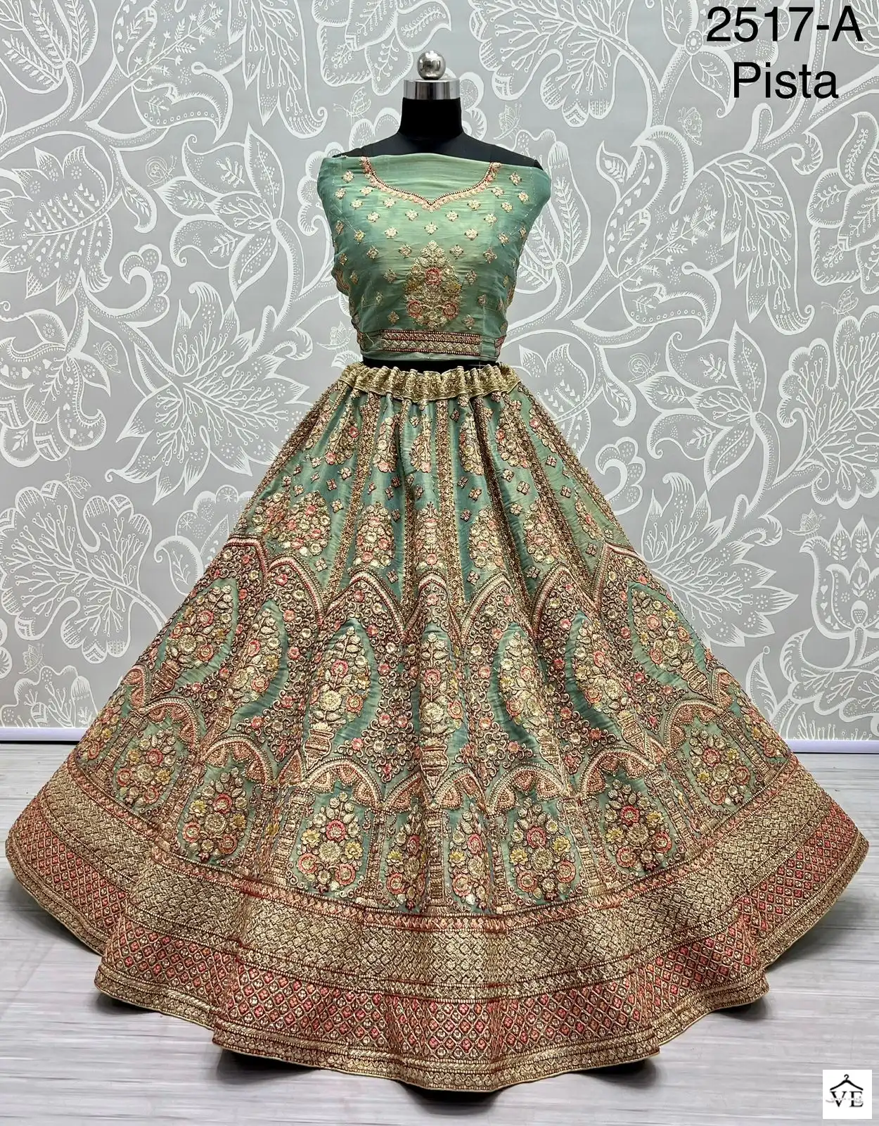 Anjani Art 2517 Bridal Net Wholesale Bridal Lehenga — Wholesale Lehenga, MPA wholesale from Surat - Gallery Image 5
