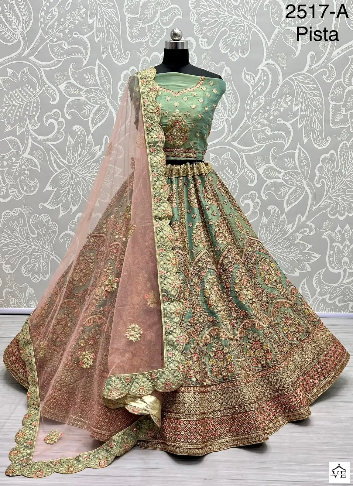 Anjani Art 2517 Bridal Net Wholesale Bridal Lehenga — Wholesale Lehenga, MPA wholesale from Surat - Gallery Image 6