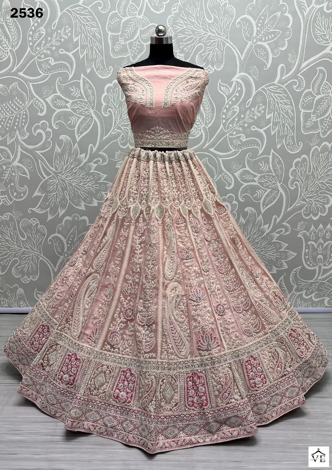 Anjani Art 2536 Net Wholesale Bridal Lehenga — Wholesale Lehenga, MPA wholesale from Surat - Gallery Image 2