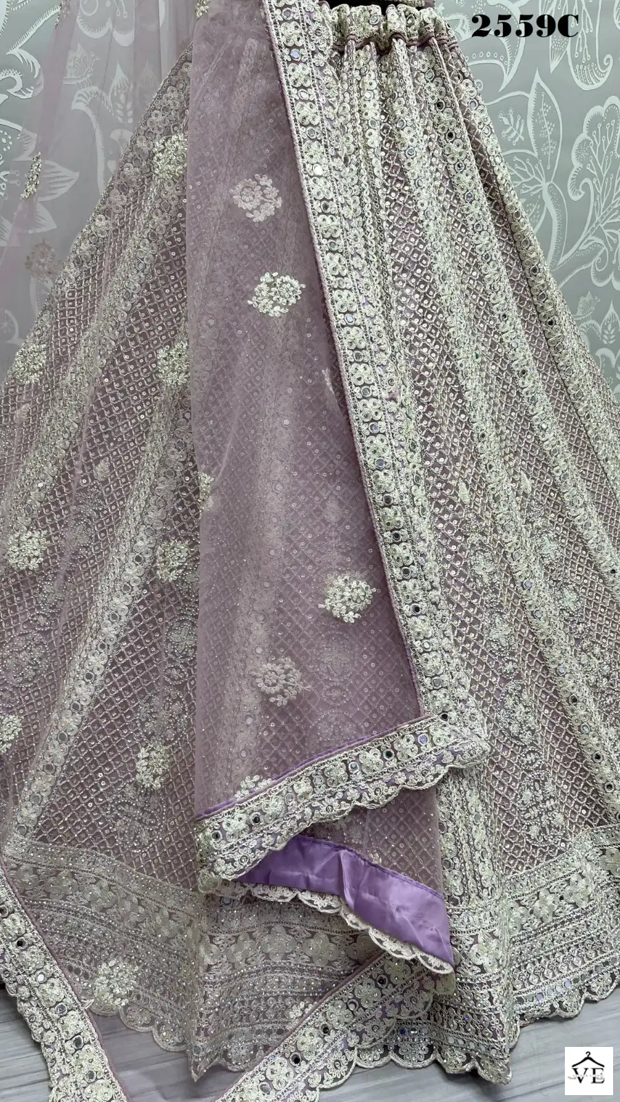 Anjani Art 2559 Heavy Net Wholesale Bridal Lehenga Catalog — Wholesale Lehenga, MPA wholesale from Surat — view 16