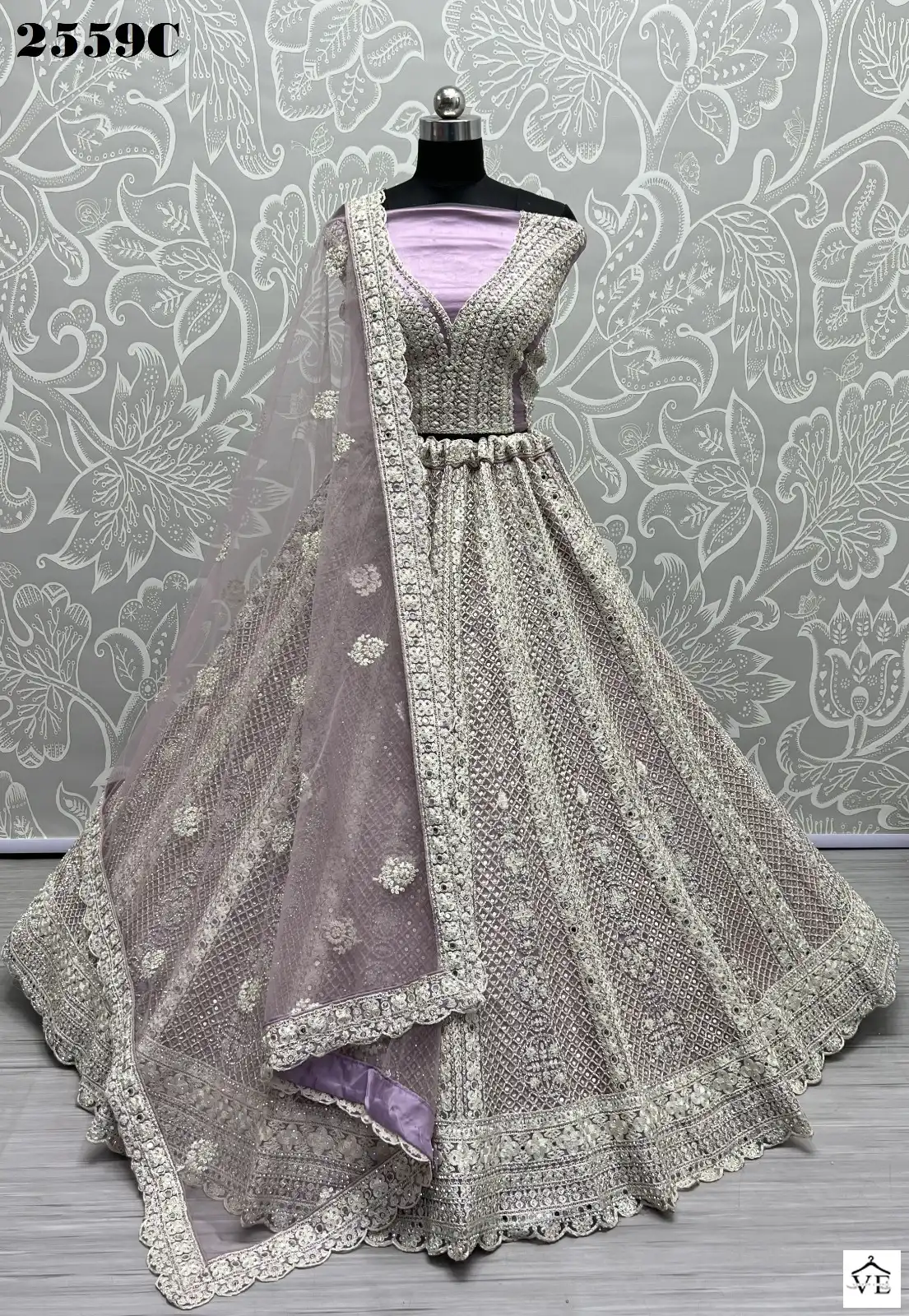 Anjani Art 2559 Heavy Net Wholesale Bridal Lehenga Catalog — Wholesale Lehenga, MPA wholesale from Surat - Gallery Image 12