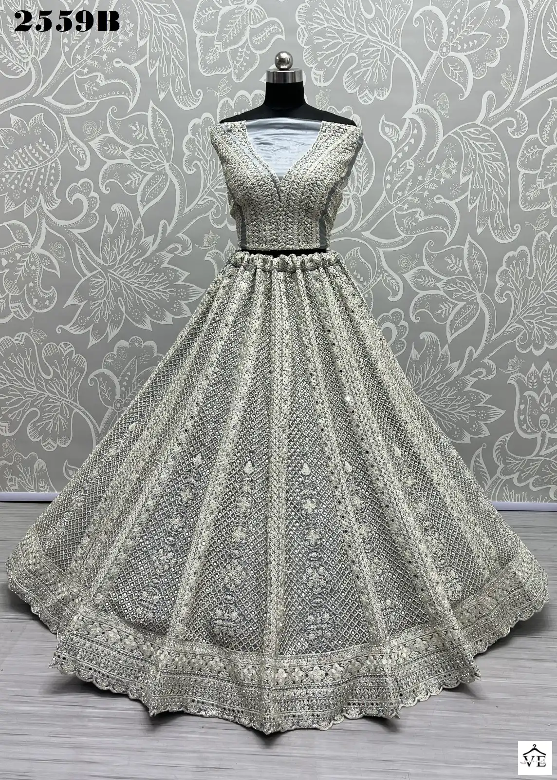 Anjani Art 2559 Heavy Net Wholesale Bridal Lehenga Catalog — Wholesale Lehenga, MPA wholesale from Surat - Gallery Image 6