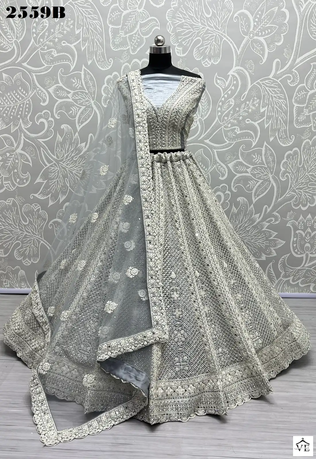 Anjani Art 2559 Heavy Net Wholesale Bridal Lehenga Catalog — Wholesale Lehenga, MPA wholesale from Surat - Gallery Image 5