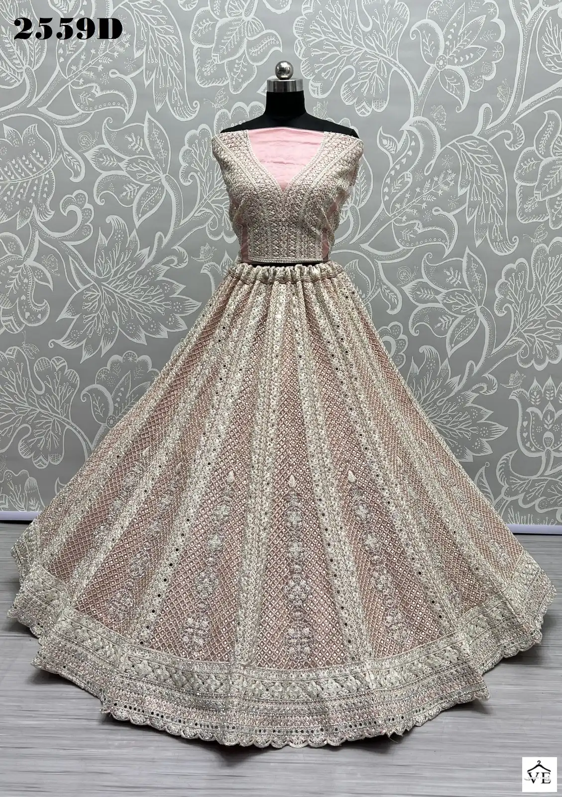 Anjani Art 2559 Heavy Net Wholesale Bridal Lehenga Catalog — Wholesale Lehenga, MPA wholesale from Surat - Gallery Image 9