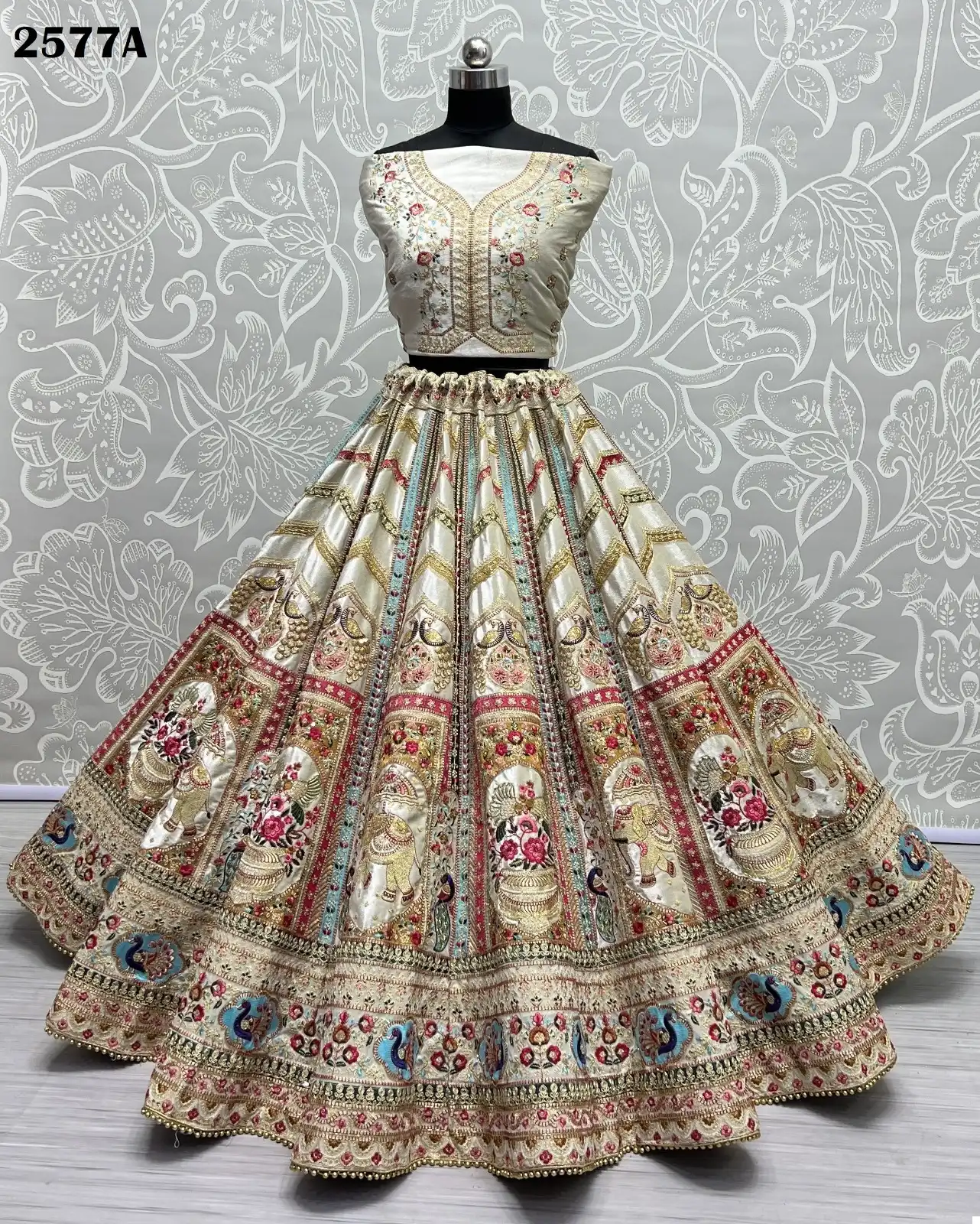 Anjani Art 2577 Velvet Wholesale Bridal Lehenga Catalog — Wholesale Lehenga, MPA wholesale from Surat - Gallery Image 3