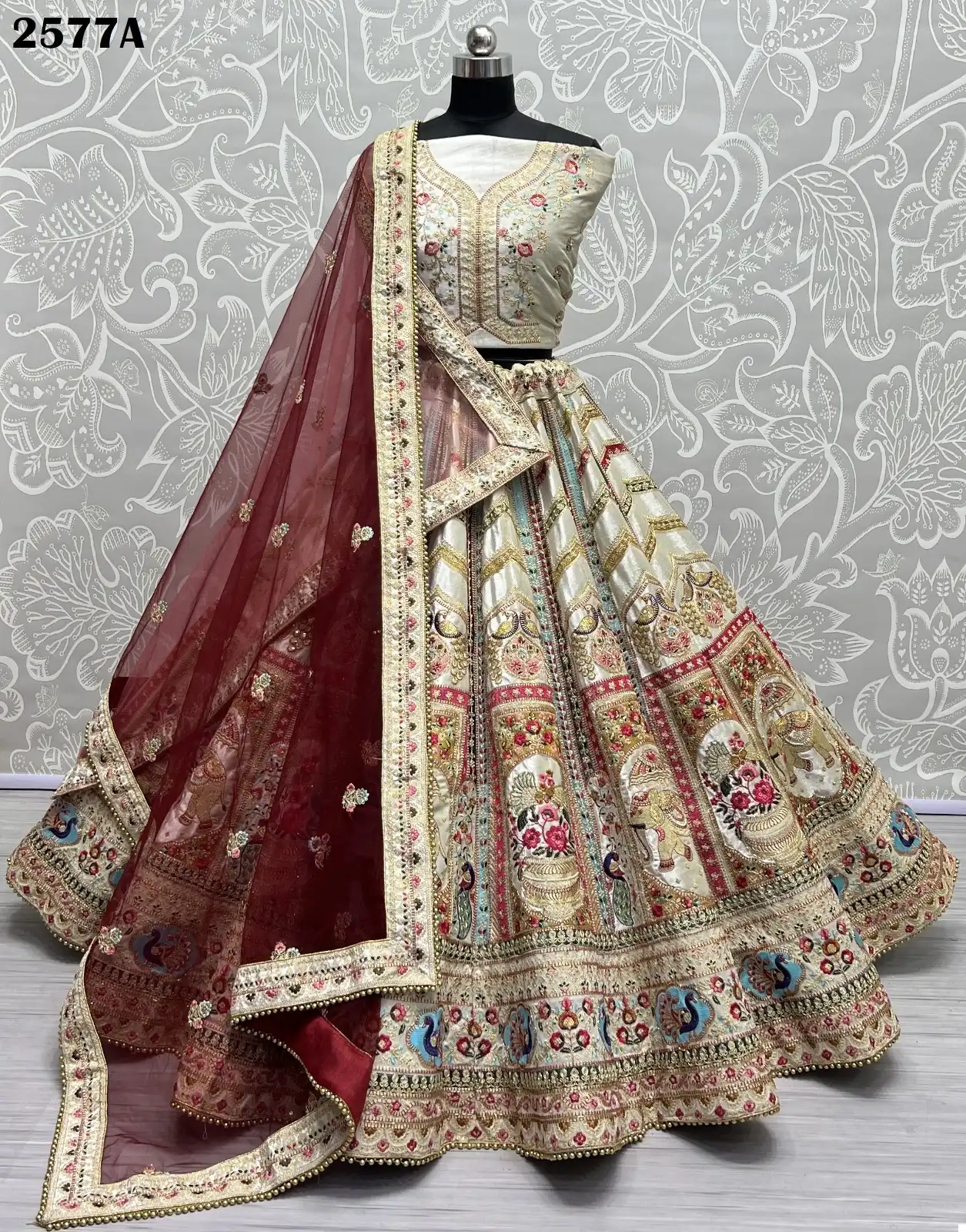 Anjani Art 2577 Velvet Wholesale Bridal Lehenga Catalog — Wholesale Lehenga, MPA wholesale from Surat - Gallery Image 2