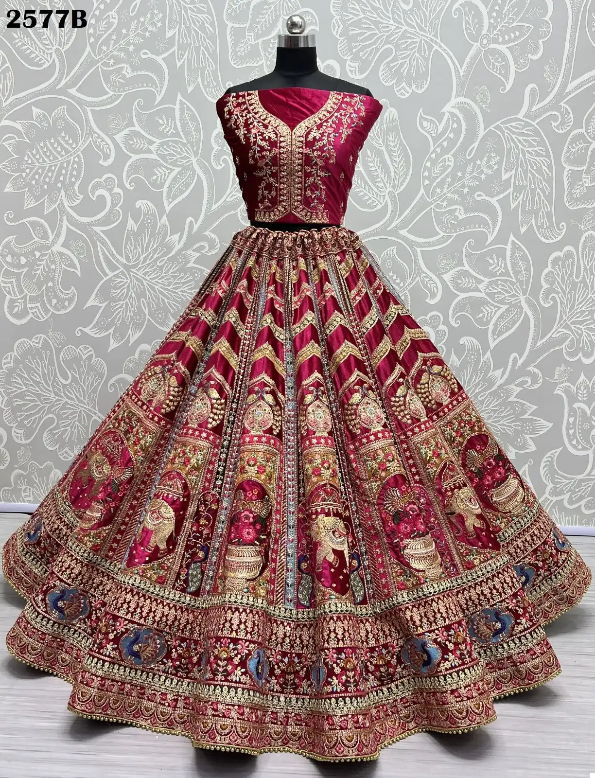 Anjani Art 2577 Velvet Wholesale Bridal Lehenga Catalog — Wholesale Lehenga, MPA wholesale from Surat - Gallery Image 13