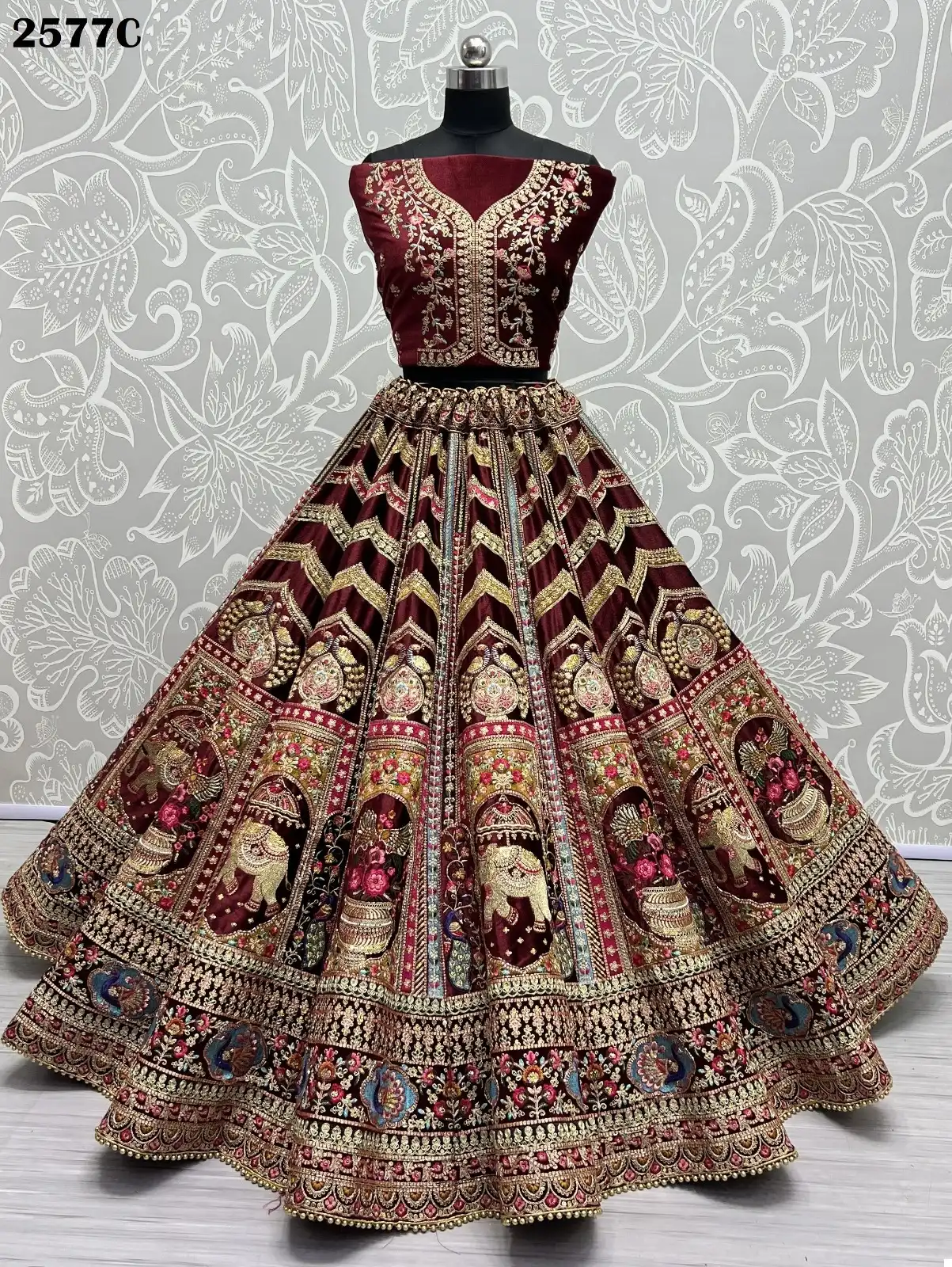 Anjani Art 2577 Velvet Wholesale Bridal Lehenga Catalog — Wholesale Lehenga, MPA wholesale from Surat - Gallery Image 19