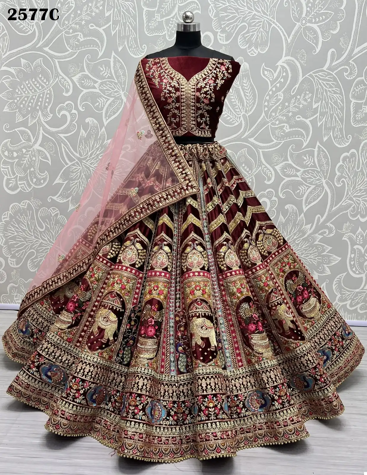 Anjani Art 2577 Velvet Wholesale Bridal Lehenga Catalog — Wholesale Lehenga, MPA wholesale from Surat - Gallery Image 16