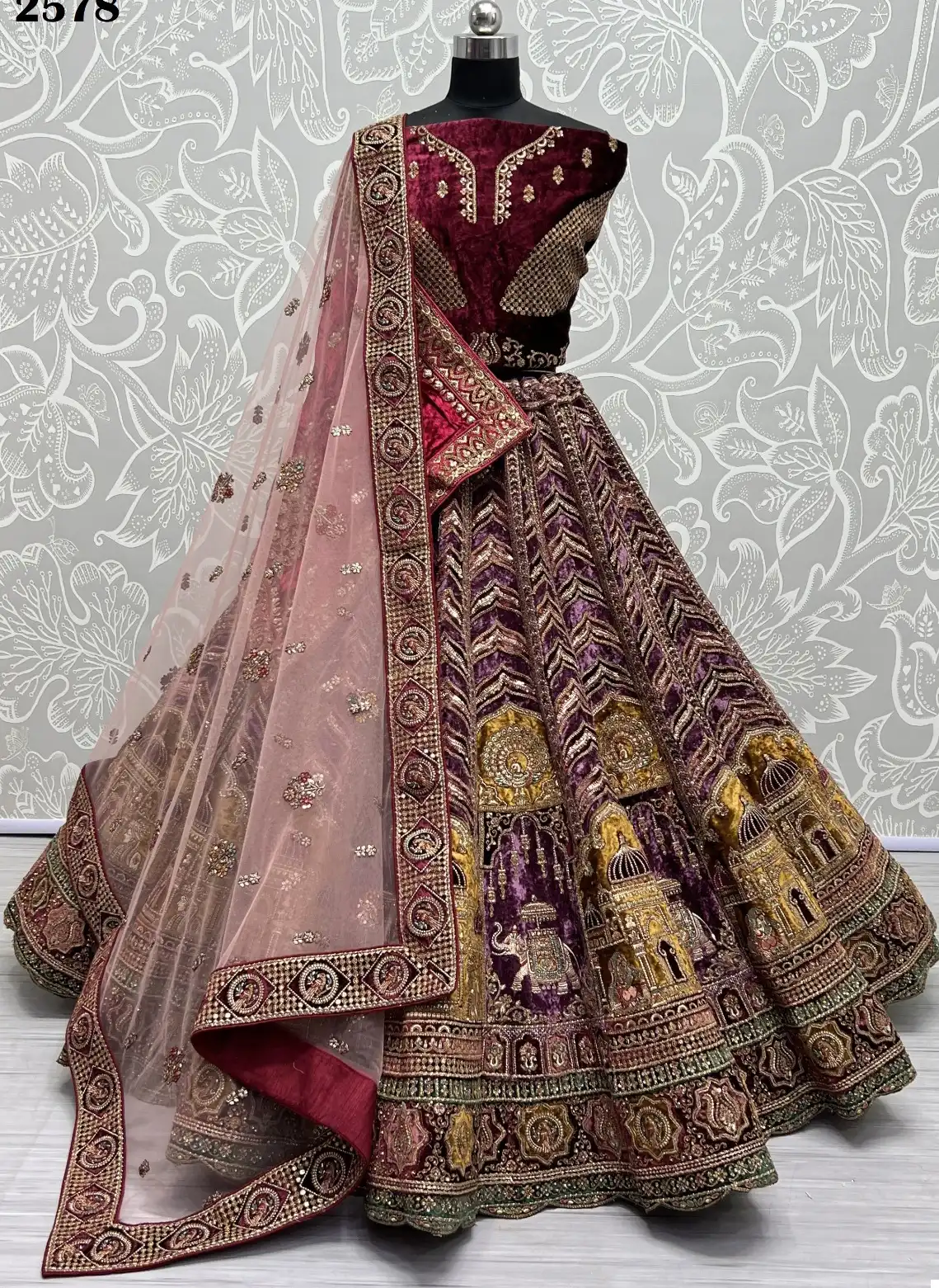Anjani Art 2578 Velvet Wholesale Bridal Lehenga Choli — Wholesale Lehenga, MPA wholesale from Surat — view 1