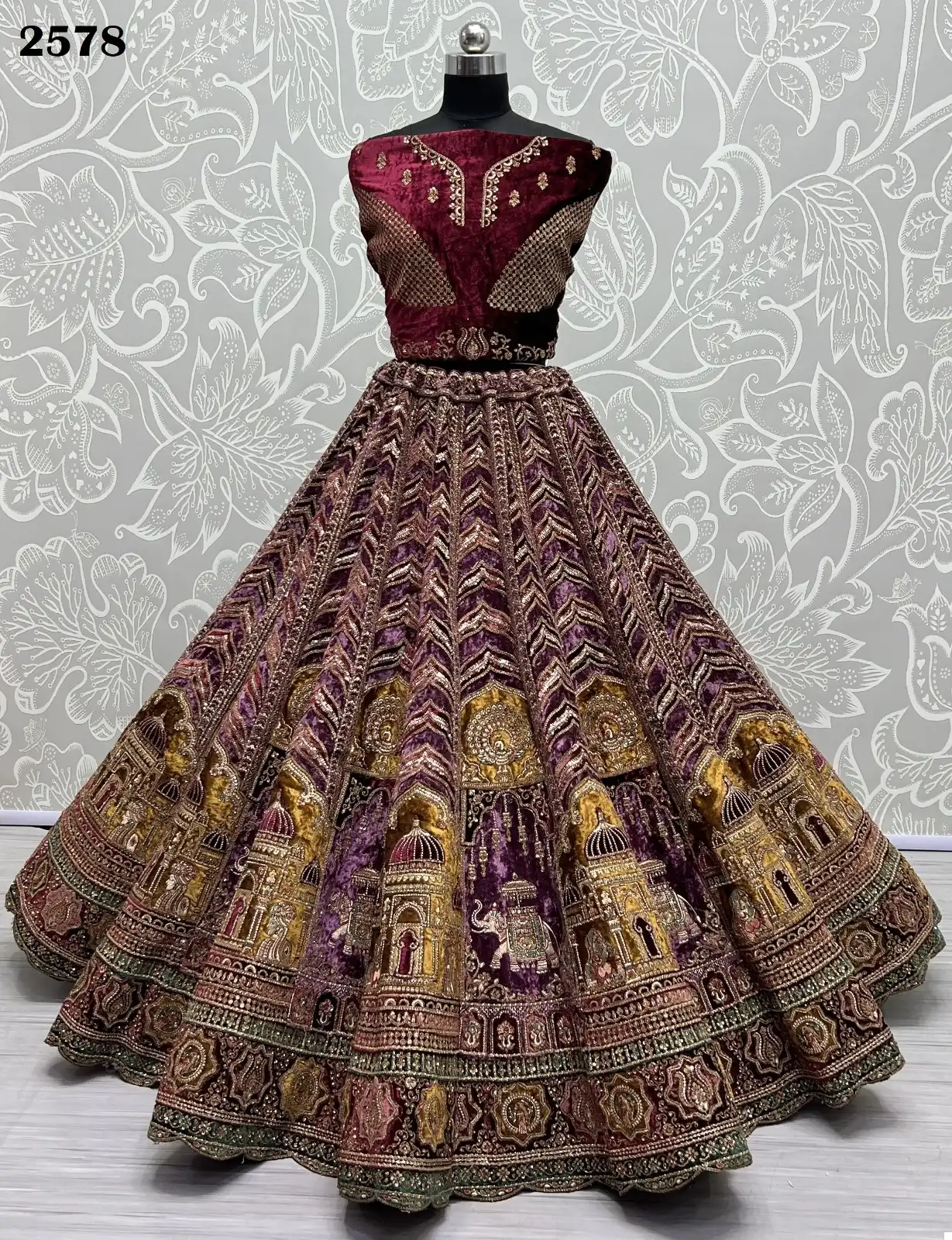 Anjani Art 2578 Velvet Wholesale Bridal Lehenga Choli — Wholesale Lehenga, MPA wholesale from Surat — view 7