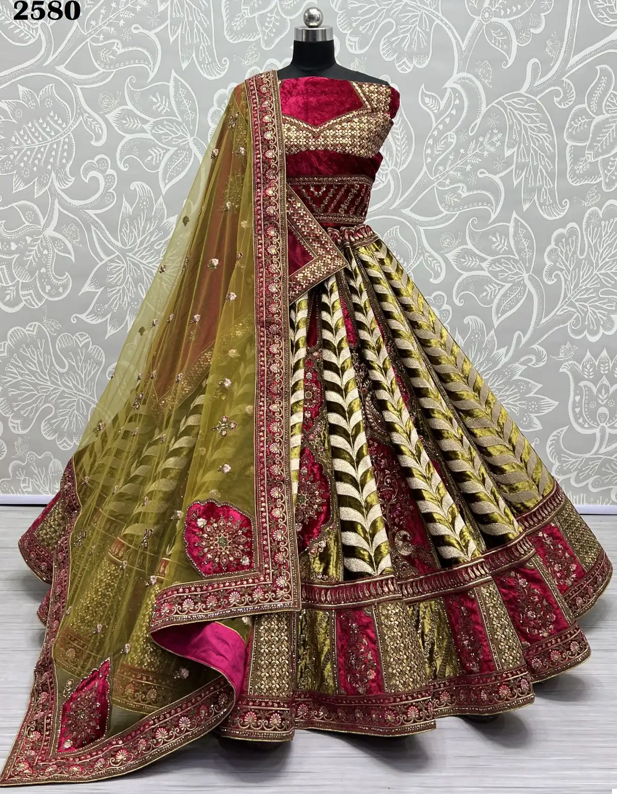 Anjani Art 2580 Velvet Wholesale Bridal Lehenga Choli — Wholesale Lehenga, MPA wholesale from Surat — view 1