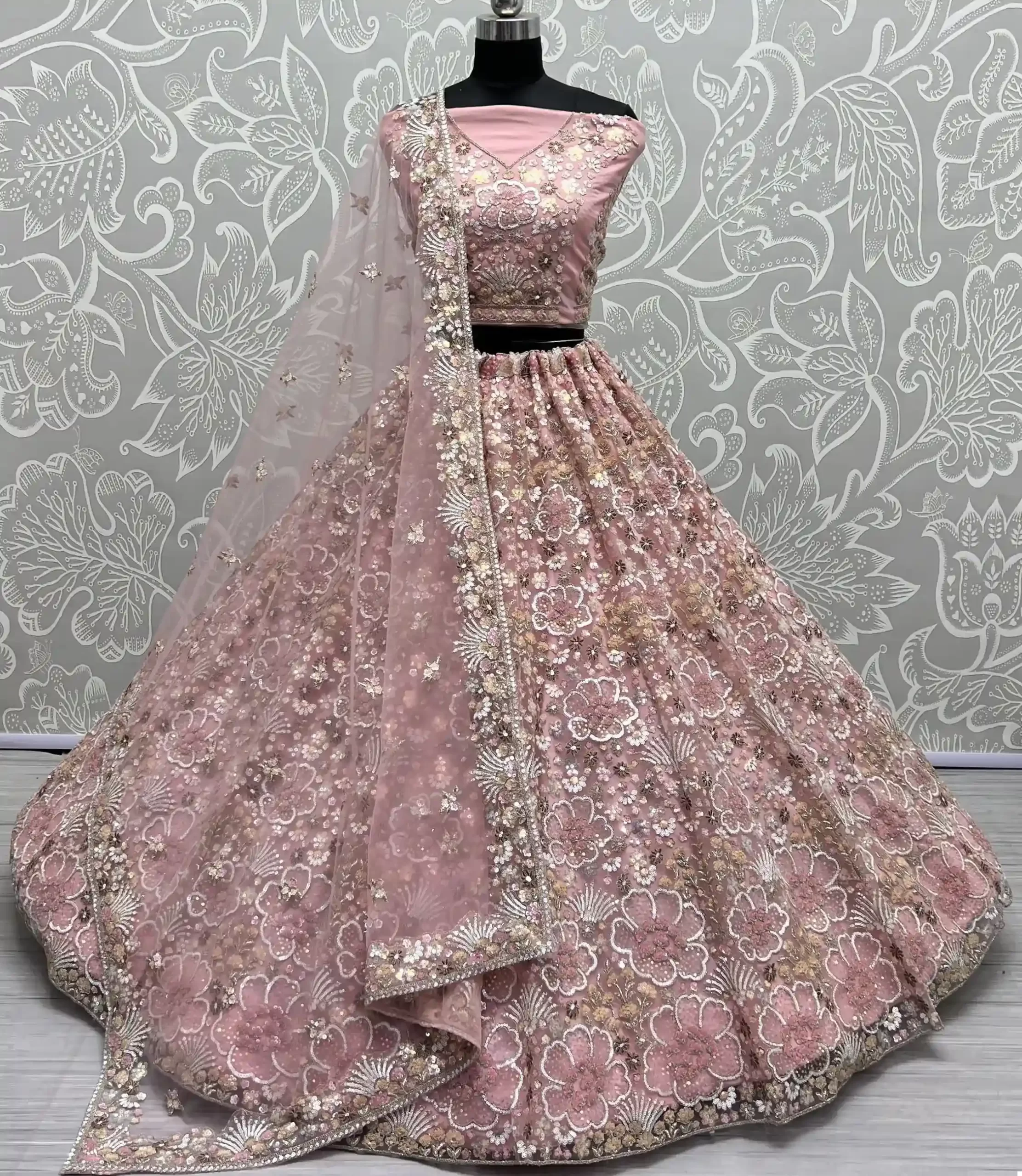 Anjani Art 2581 Heavy Net Wholesale Bridal Lehenga — Wholesale Lehenga, MPA wholesale from Surat — view 1