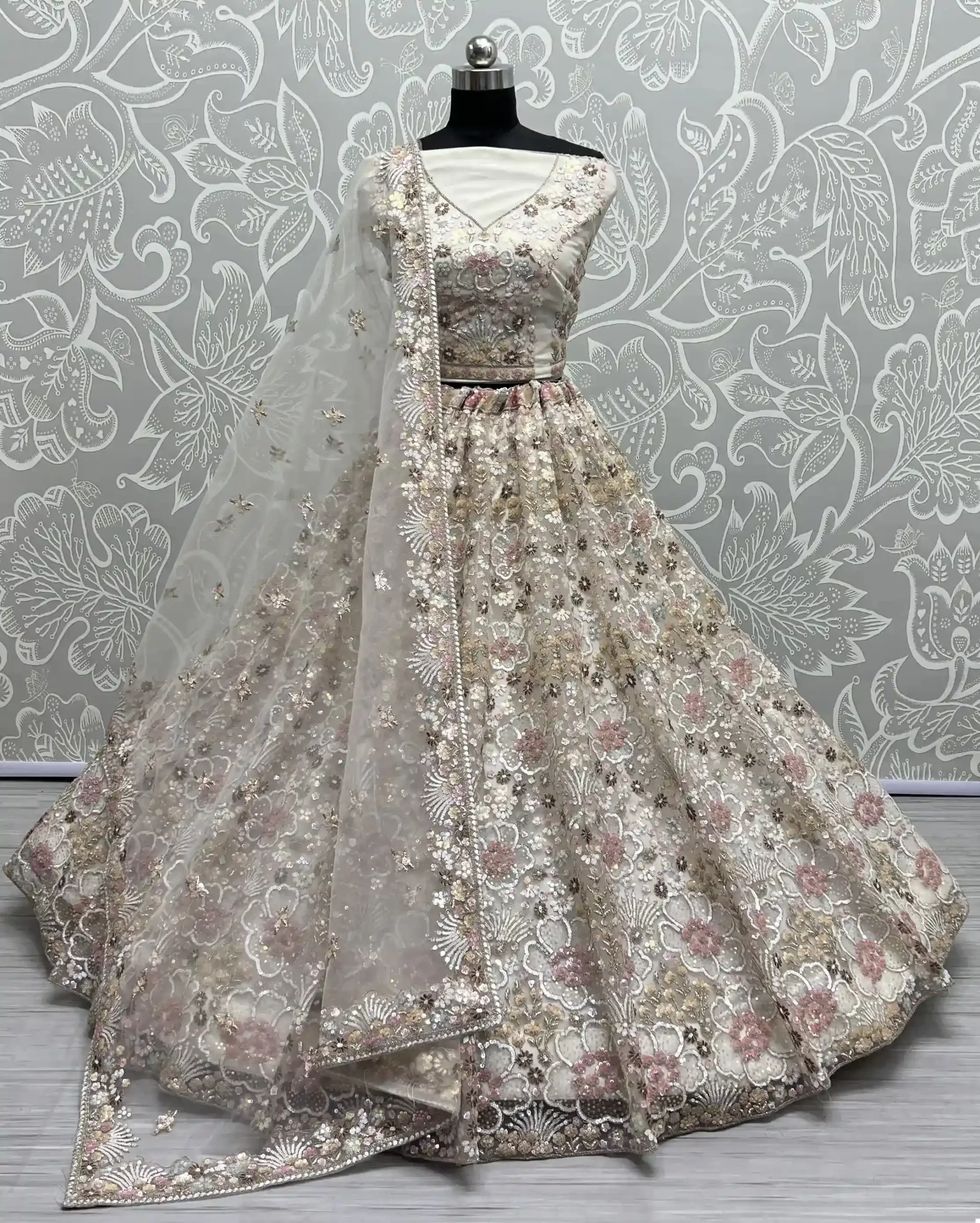 Anjani Art 2581 Heavy Net Wholesale Bridal Lehenga — Wholesale Lehenga, MPA wholesale from Surat - Gallery Image 2