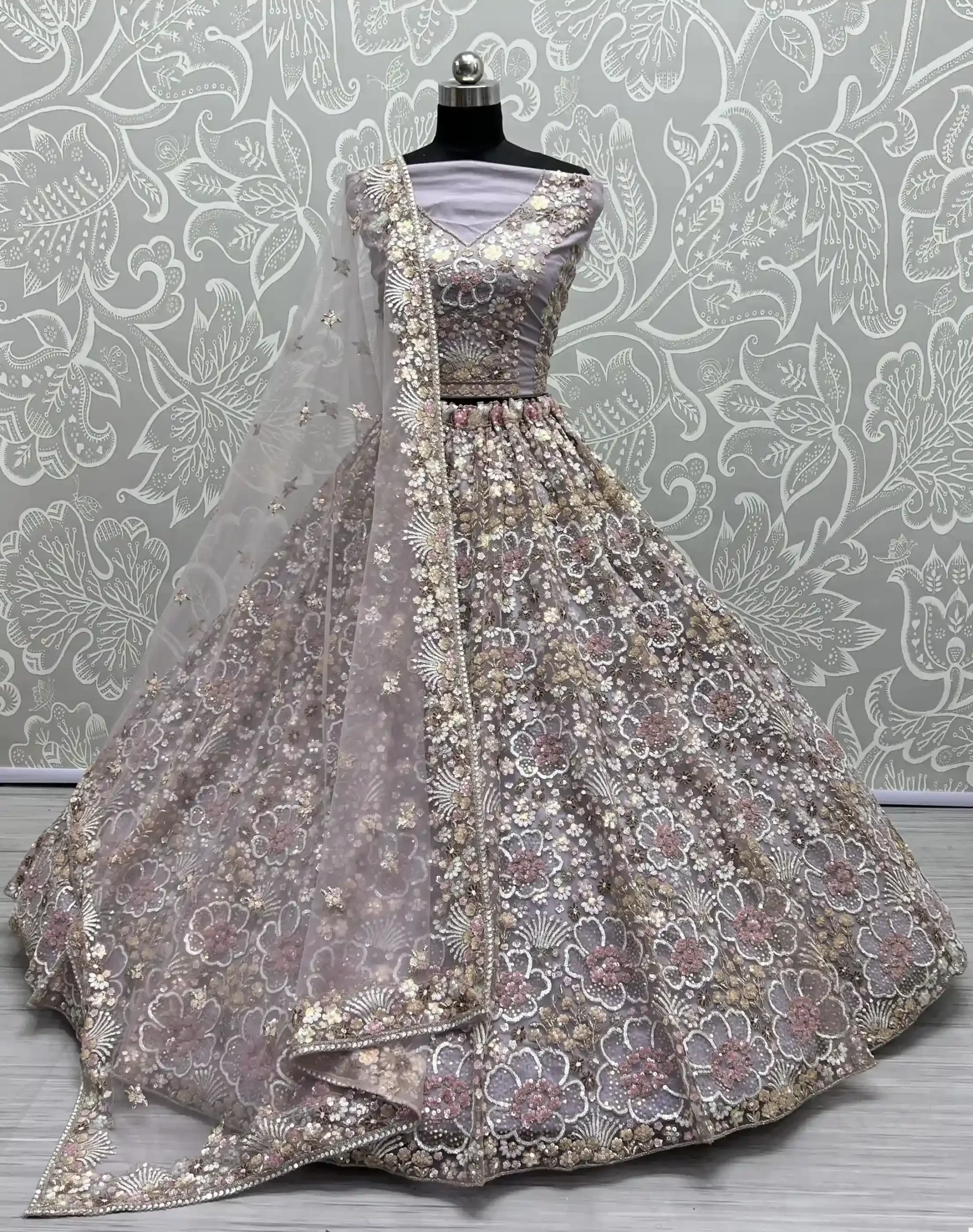 Anjani Art 2581 Heavy Net Wholesale Bridal Lehenga — Wholesale Lehenga, MPA wholesale from Surat — view 3