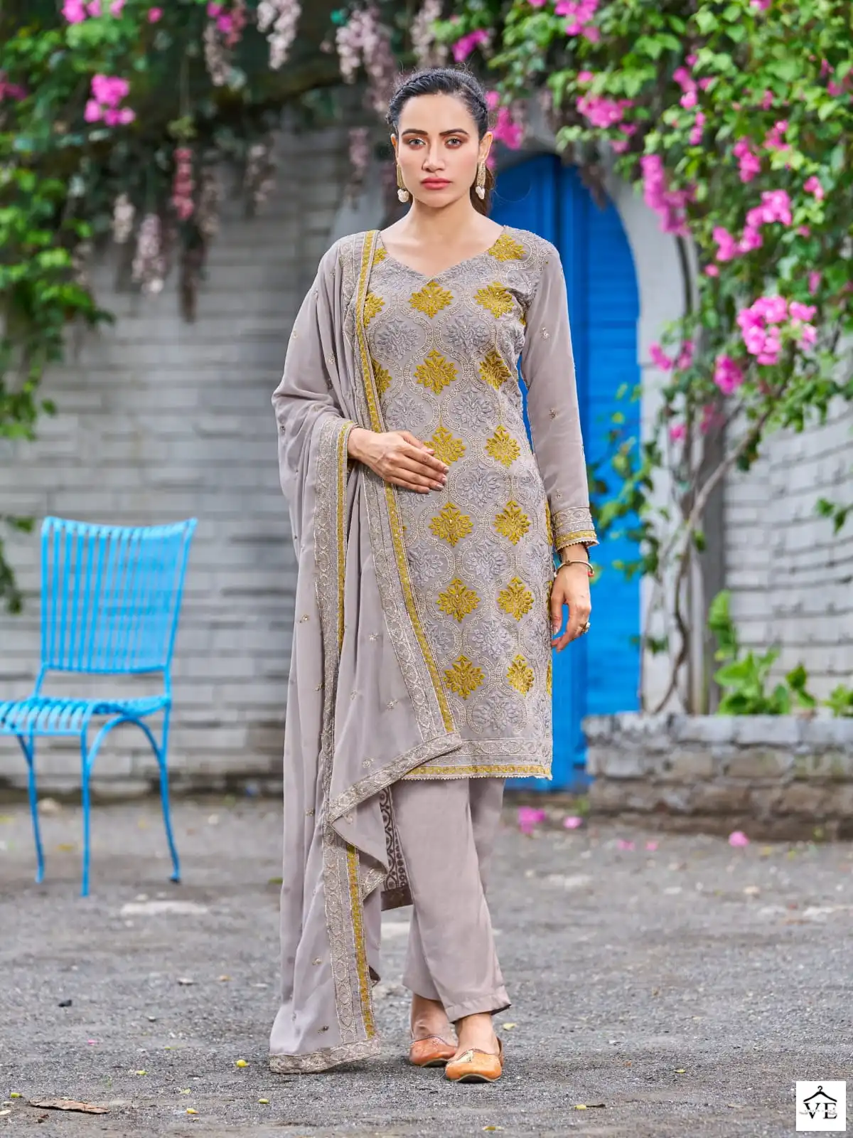 Vardan Ethnic 3001 Faux Georgette Wholesale Designer Salwar Suit Catalog — Wholesale Salwar Suits, MPA wholesale from Surat — view 3