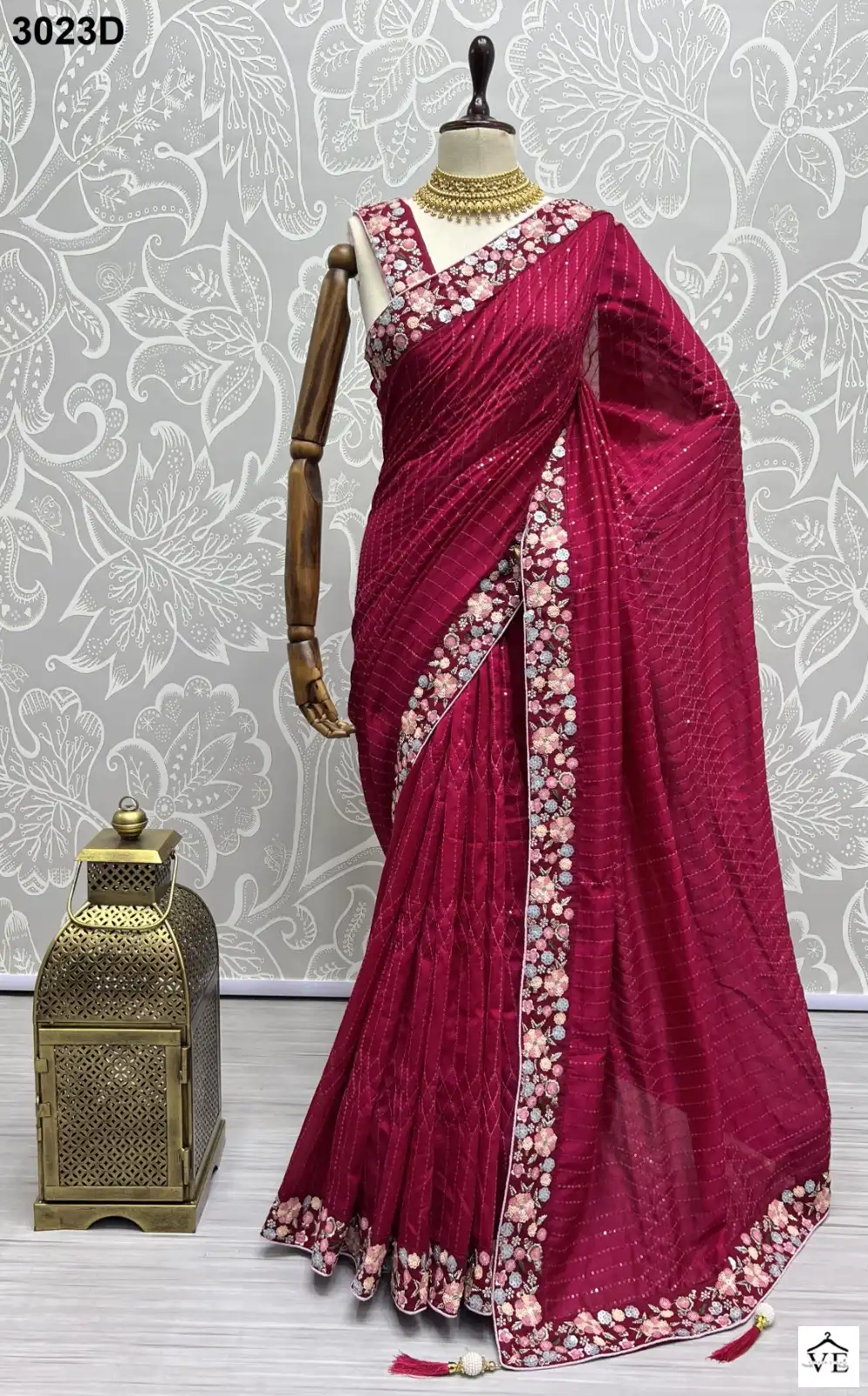 Anjani Art 3023 Vichitra Silk Wholesale Designer Saree Catalog — Wholesale Sarees, MPA wholesale from Surat - Gallery Image 2