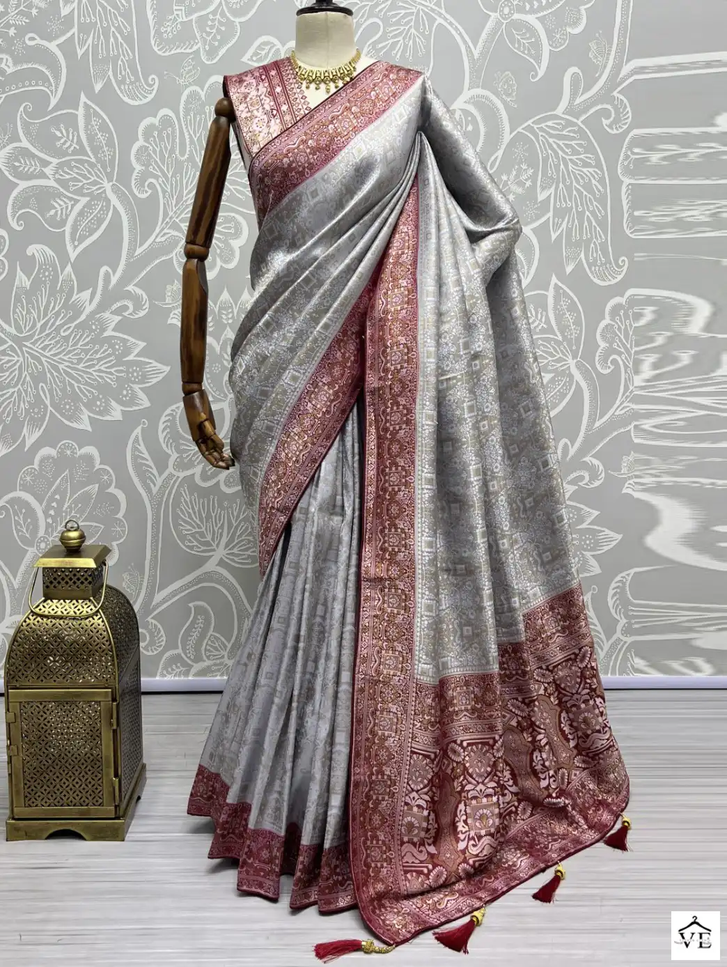 Anjani Art 3024A To 3024C Kanjivaram Silk Wholesale Designer Sarees Catalog — Wholesale Sarees, MPA wholesale from Surat — view 1