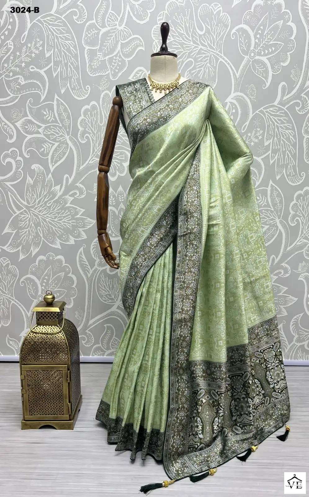 Anjani Art 3024A To 3024C Kanjivaram Silk Wholesale Designer Sarees Catalog — Wholesale Sarees, MPA wholesale from Surat - Gallery Image 2