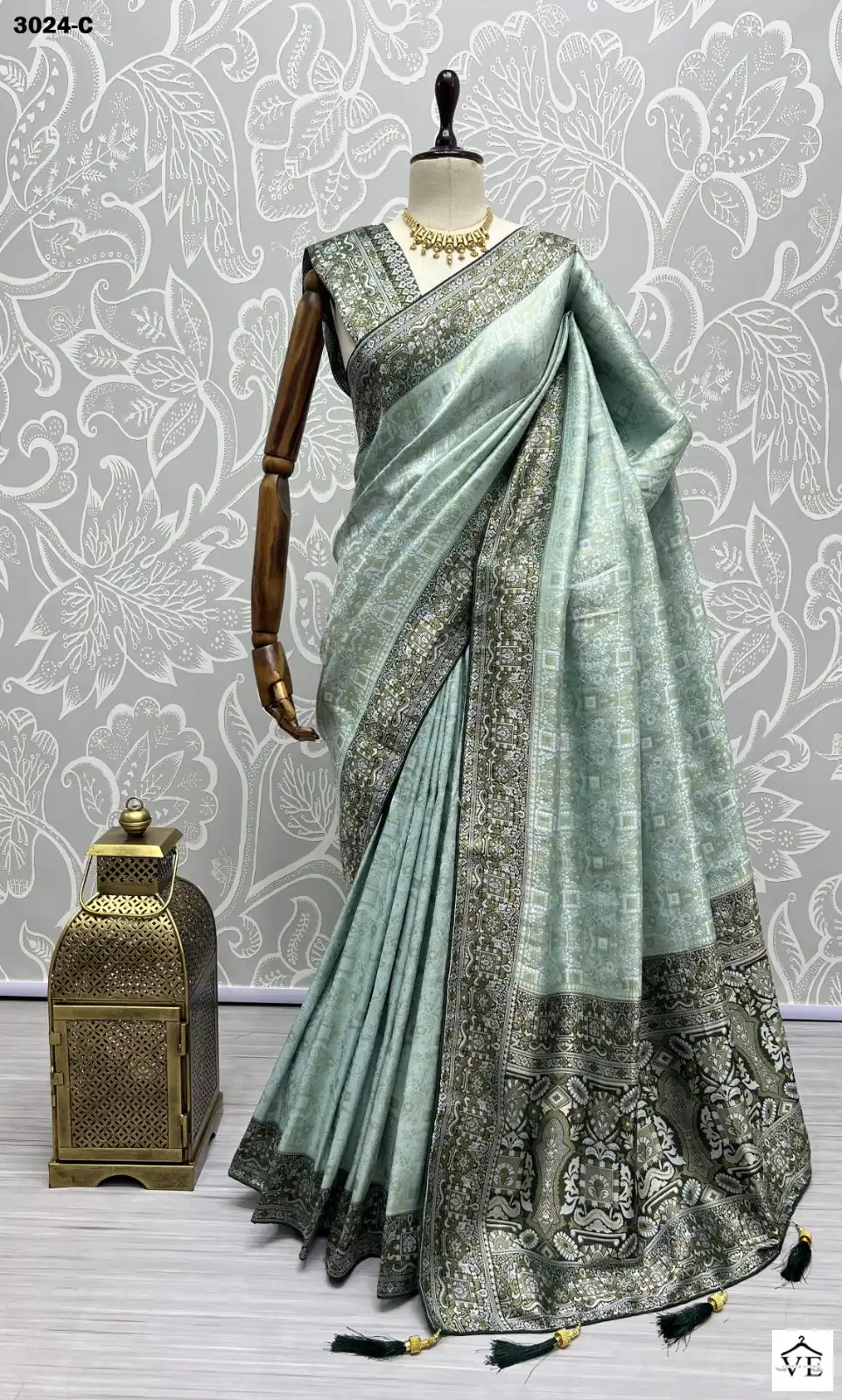 Anjani Art 3024A To 3024C Kanjivaram Silk Wholesale Designer Sarees Catalog — Wholesale Sarees, MPA wholesale from Surat — view 3