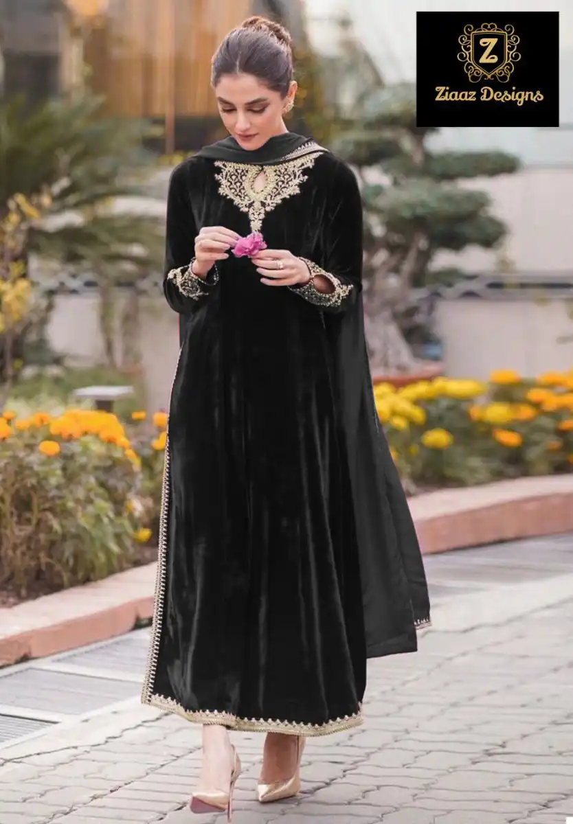 Ziaaz 362 Velvet Wholesale Pakistani Suit Catalog — Wholesale Salwar Suits, MPA wholesale from Surat — view 4