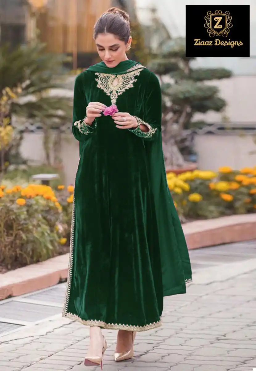Ziaaz 362 Velvet Wholesale Pakistani Suit Catalog — Wholesale Salwar Suits, MPA wholesale from Surat — view 2