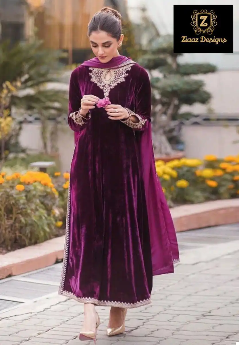 Ziaaz 362 Velvet Wholesale Pakistani Suit Catalog — Wholesale Salwar Suits, MPA wholesale from Surat — view 3