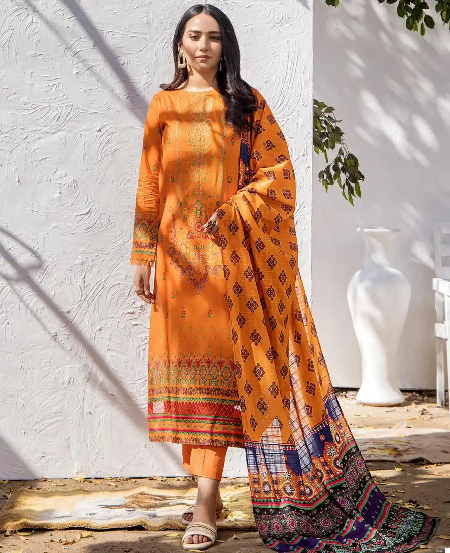 Yashika Aafiya Lawn Cotton Wholesale Pakistani Salwar Suit Catalog — Wholesale Salwar Suits, MPA wholesale from Surat — view 1
