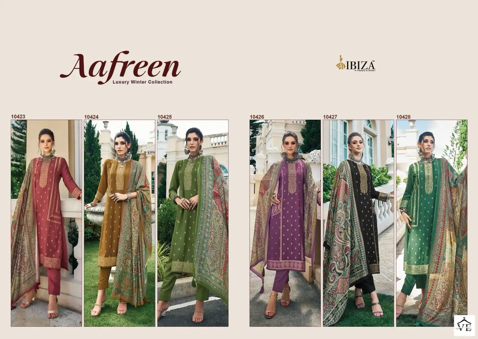 Ibiza Aafreen Pure Viscose Pashmina Jaquard Wholesale Designer Winter Wear Salwar Suit Catalog — Wholesale Salwar Suits, MPA wholesale from Surat — view 7