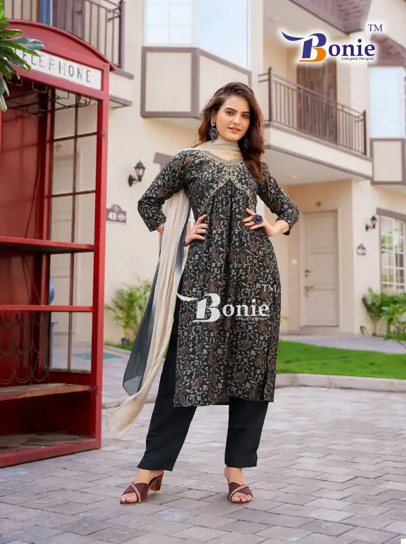 Bonie Aahana Vol 2 Heavy Chanderi Wholesale Readymade Suits Catalog - 7 Pcs Set — Wholesale Salwar Suits, bonie wholesale from Surat - Gallery Image 3