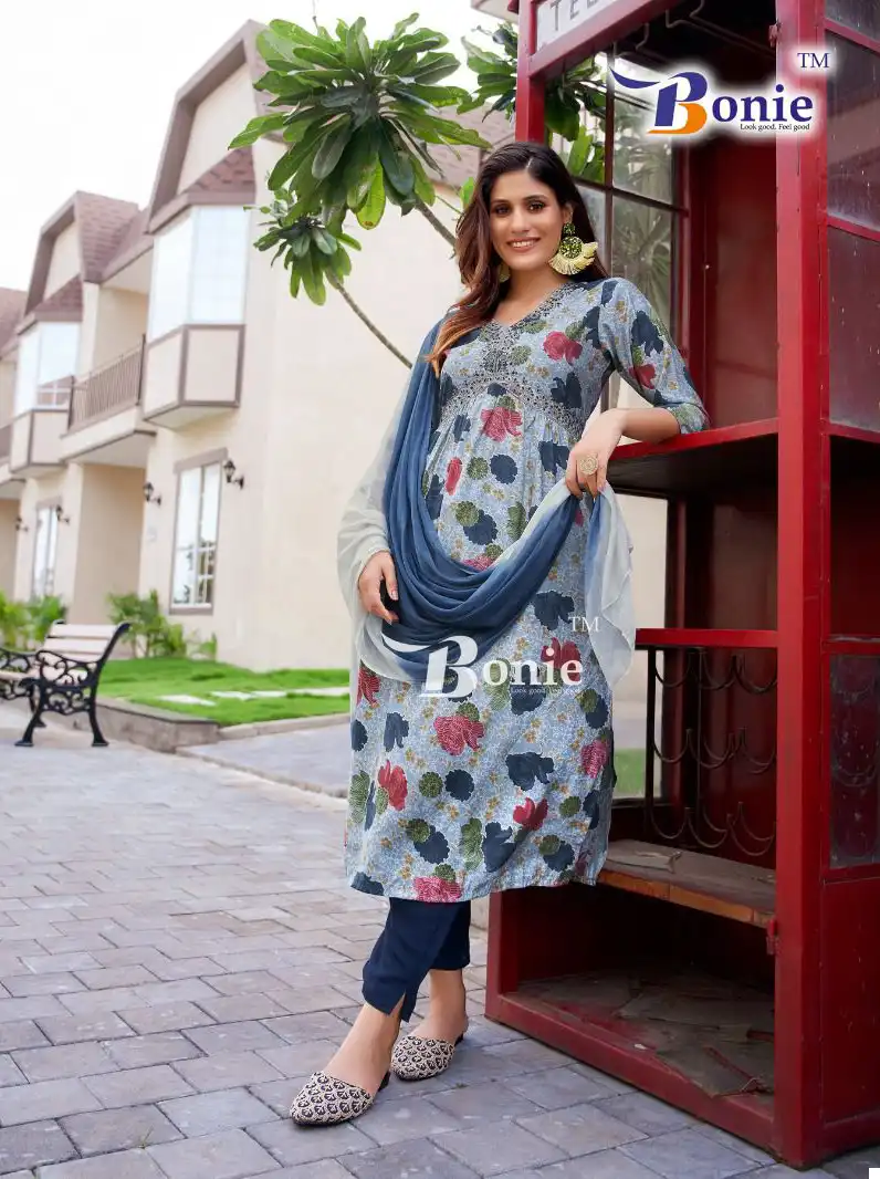 Bonie Aahana Vol 2 Heavy Chanderi Wholesale Readymade Suits Catalog - 7 Pcs Set — Wholesale Salwar Suits, bonie wholesale from Surat - Gallery Image 4