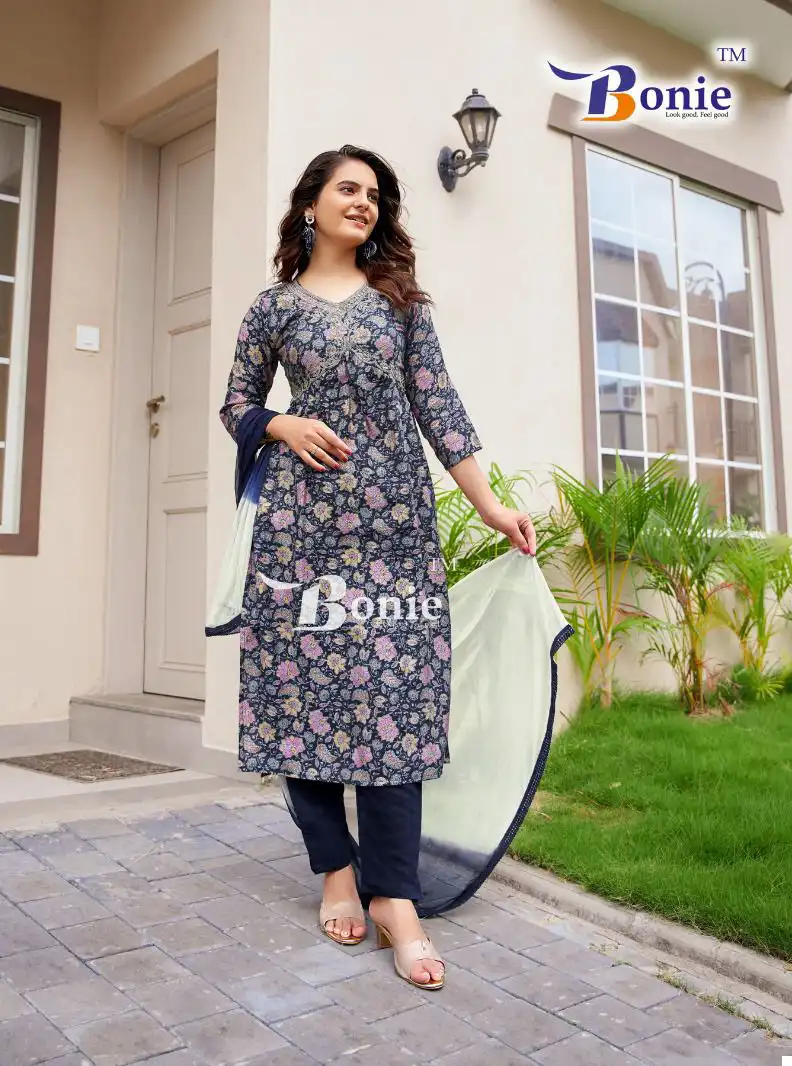 Bonie Aahana Vol 2 Heavy Chanderi Wholesale Readymade Suits Catalog - 7 Pcs Set — Wholesale Salwar Suits, bonie wholesale from Surat - Gallery Image 5